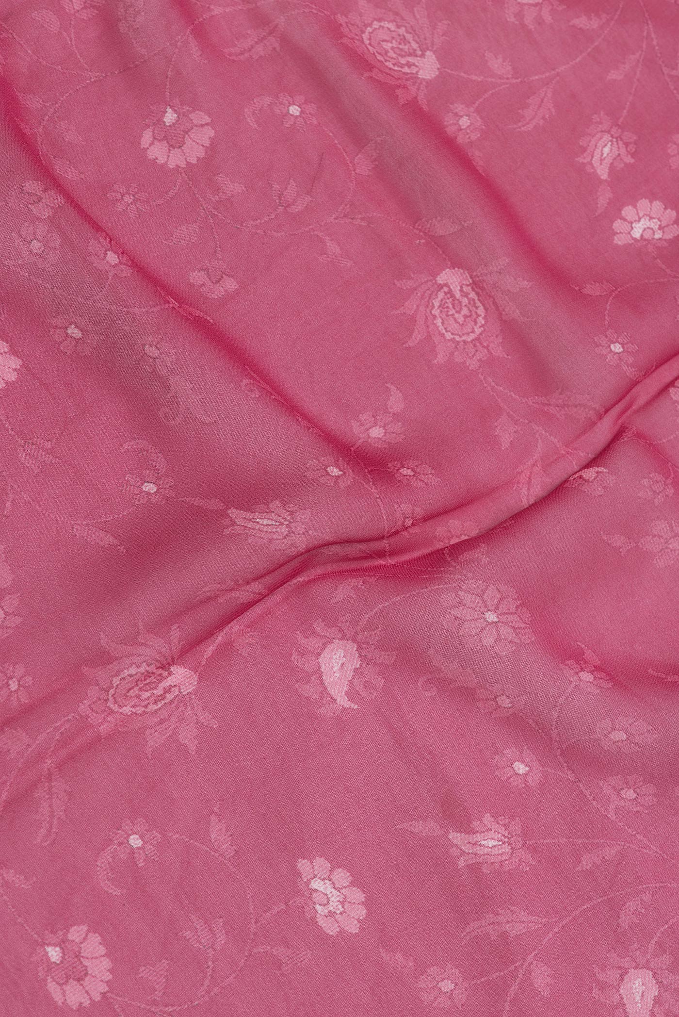 Pink Mysore Georgette Saree - Image 2
