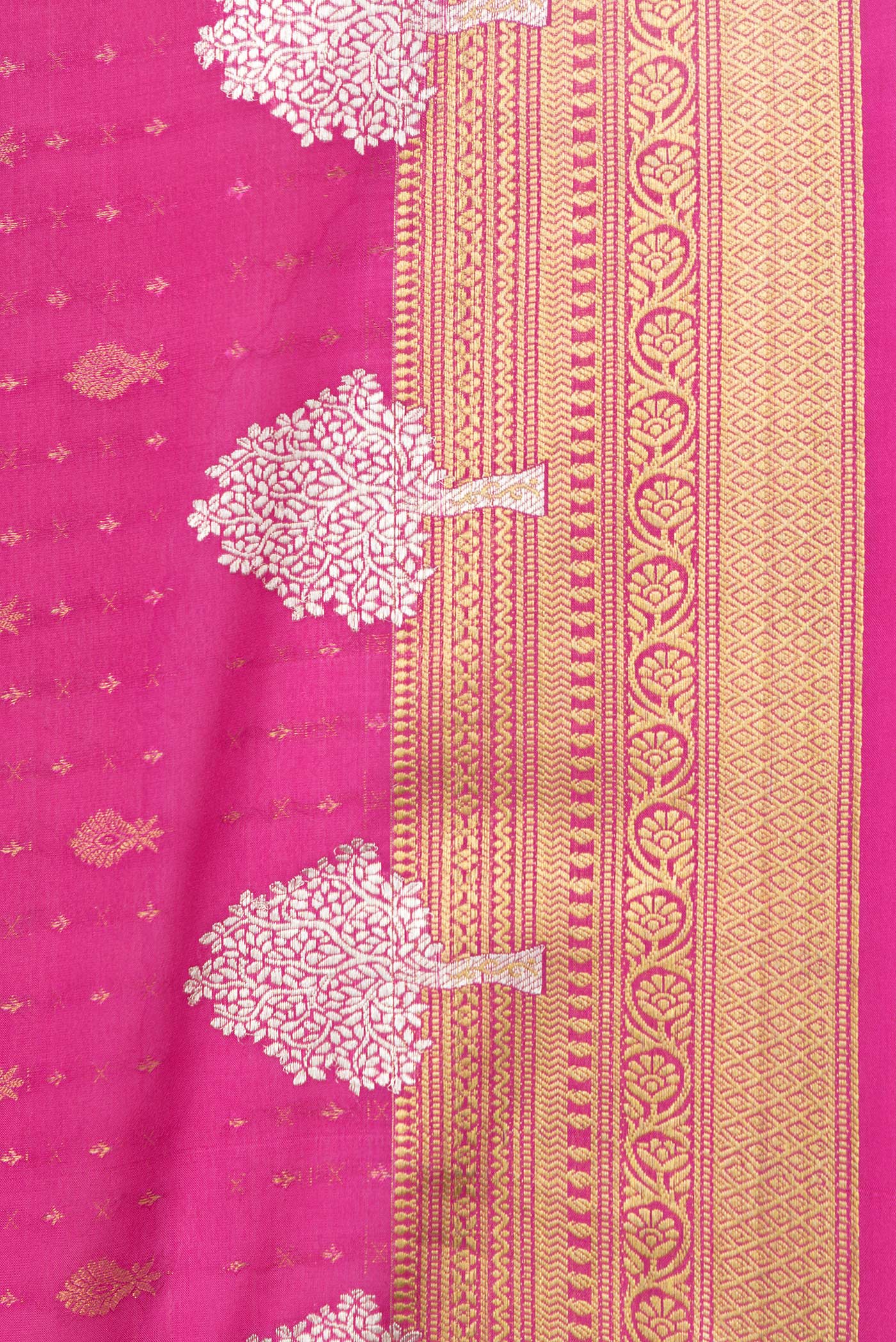 Pink Mysore Crepe Saree - Image 3