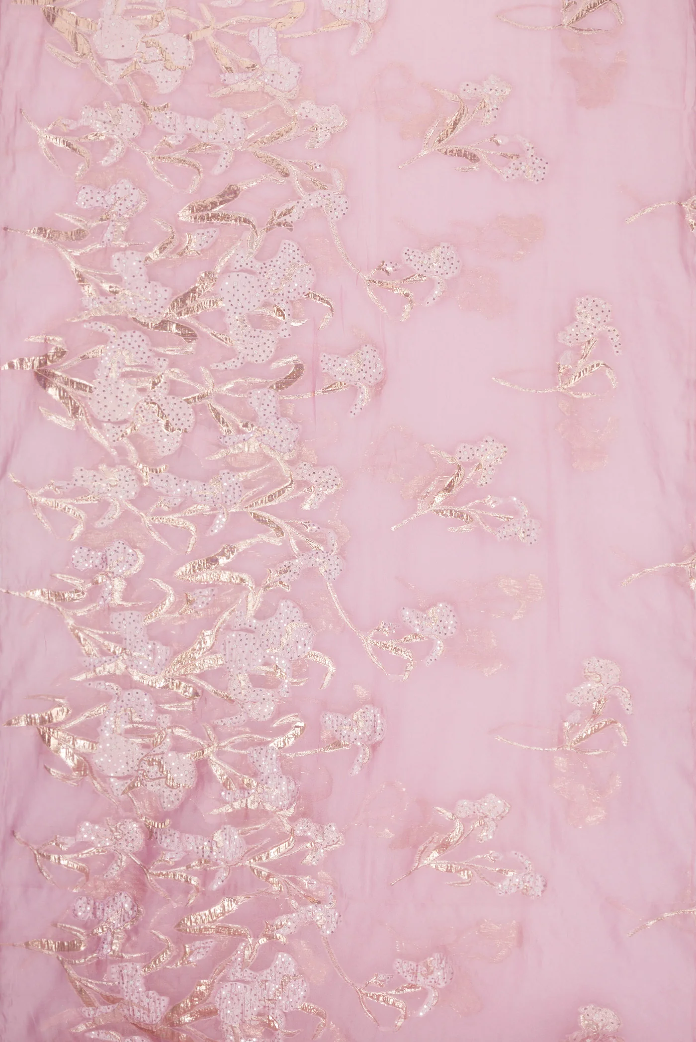 Lavender Organza Silk Saree - Image 6