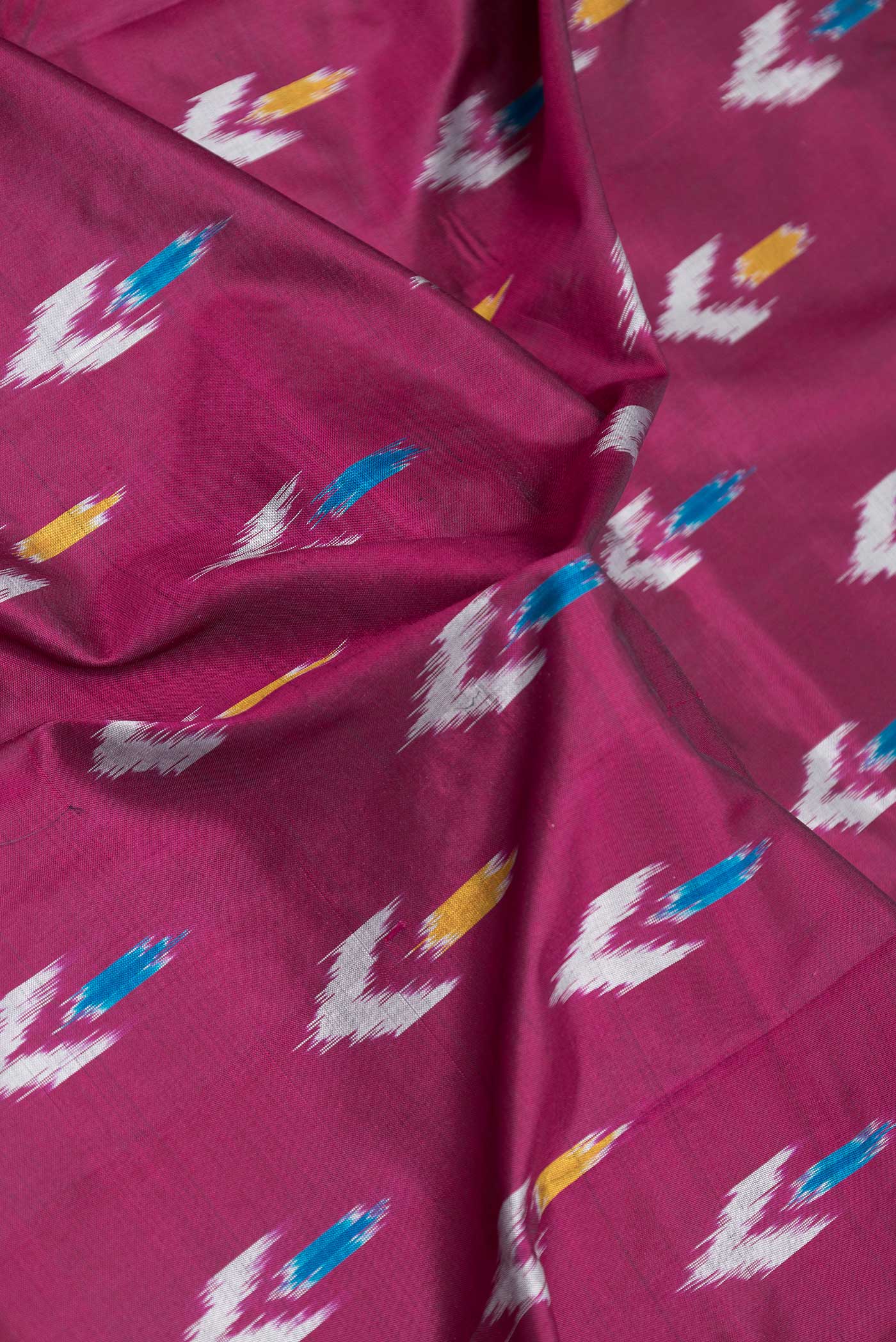 Maroon Pochampally Silk Saree - Image 2