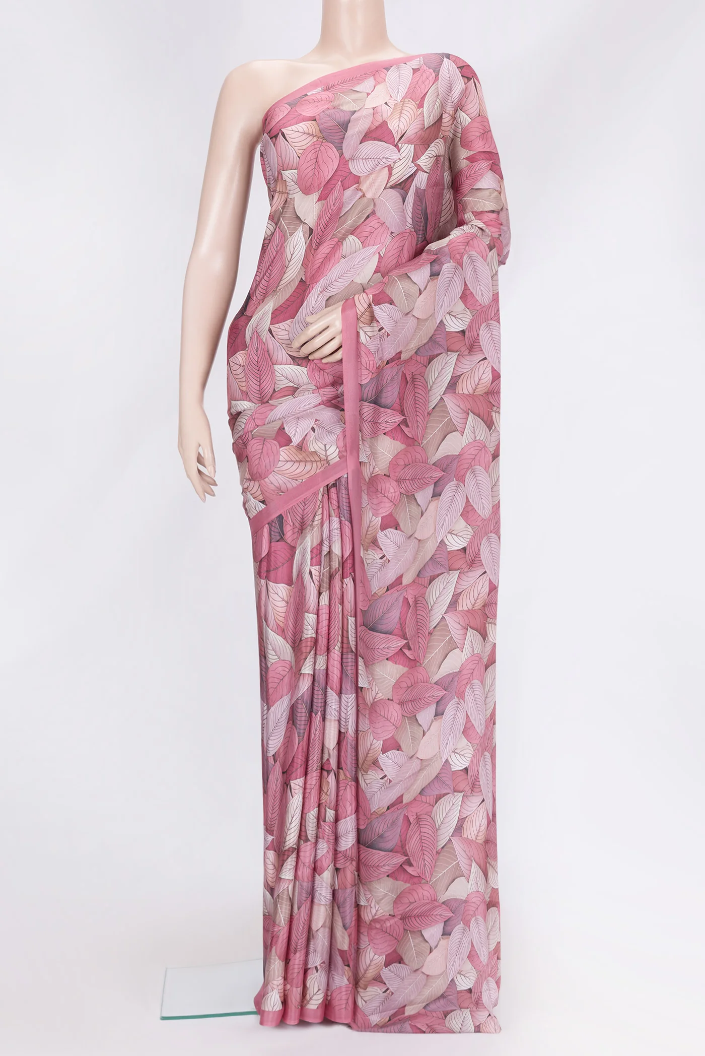 Mauve Mysore Crepe Saree
