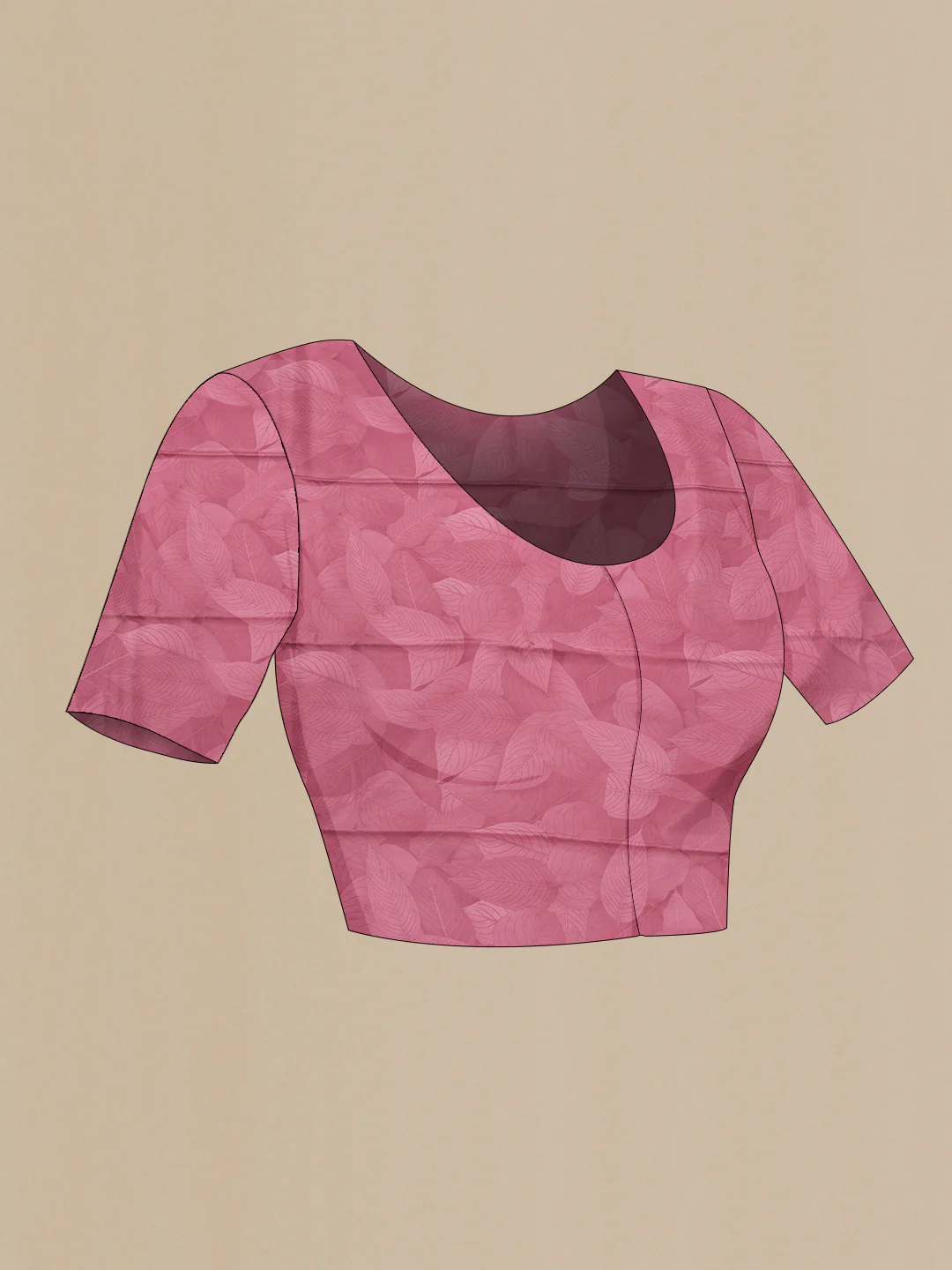 Mauve Mysore Crepe Saree - Image 4