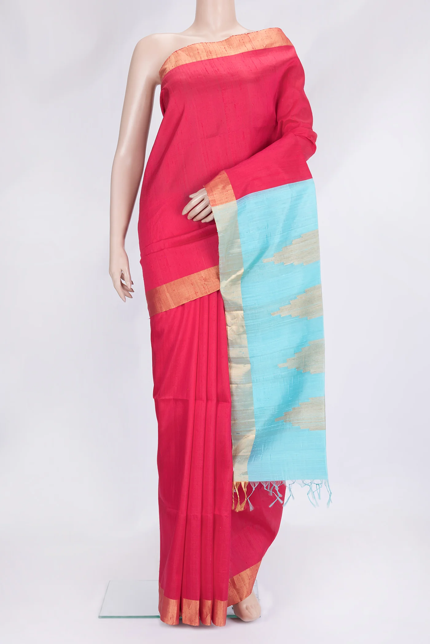 Pink Raw Silk Saree