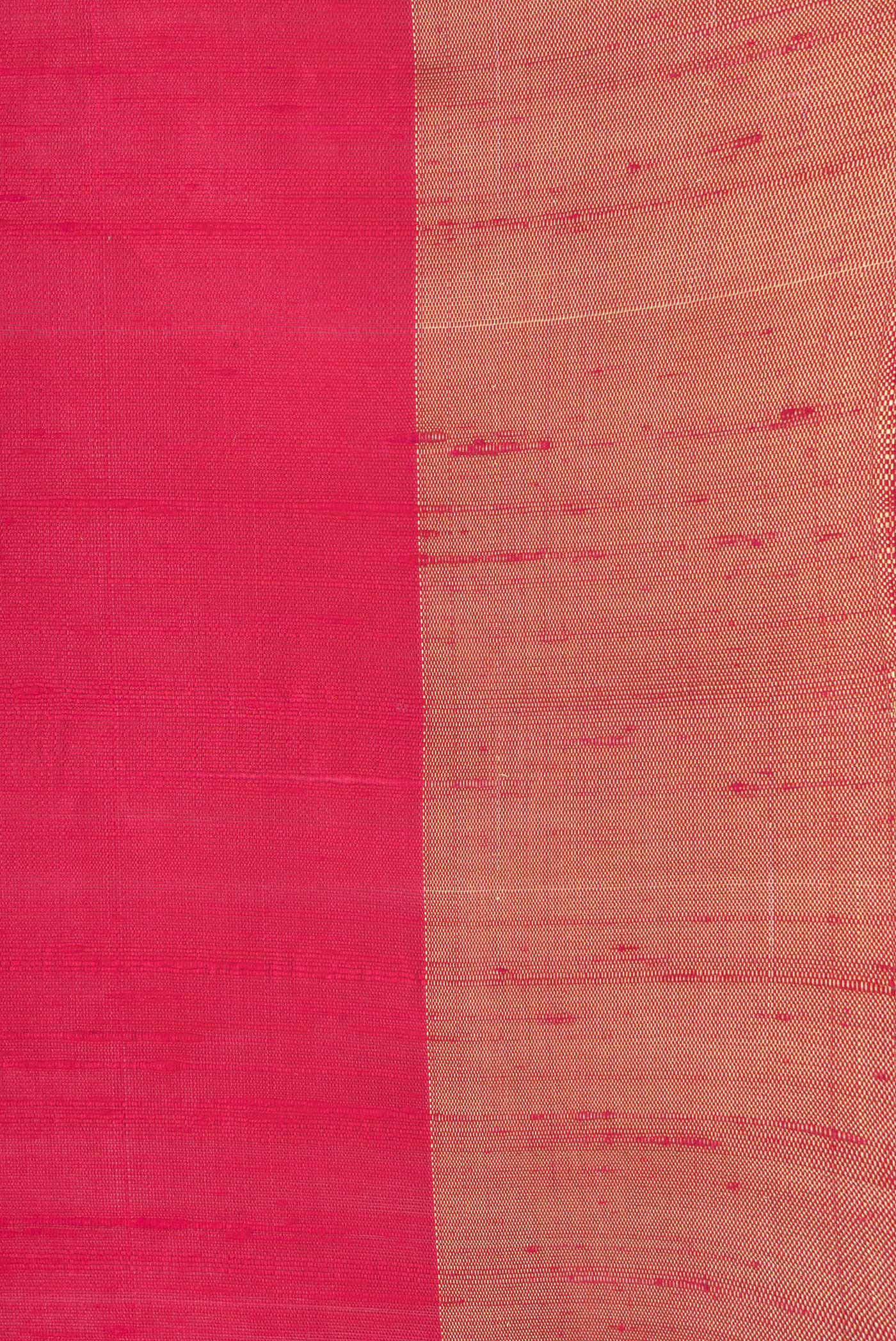 Pink Raw Silk Saree - Image 3