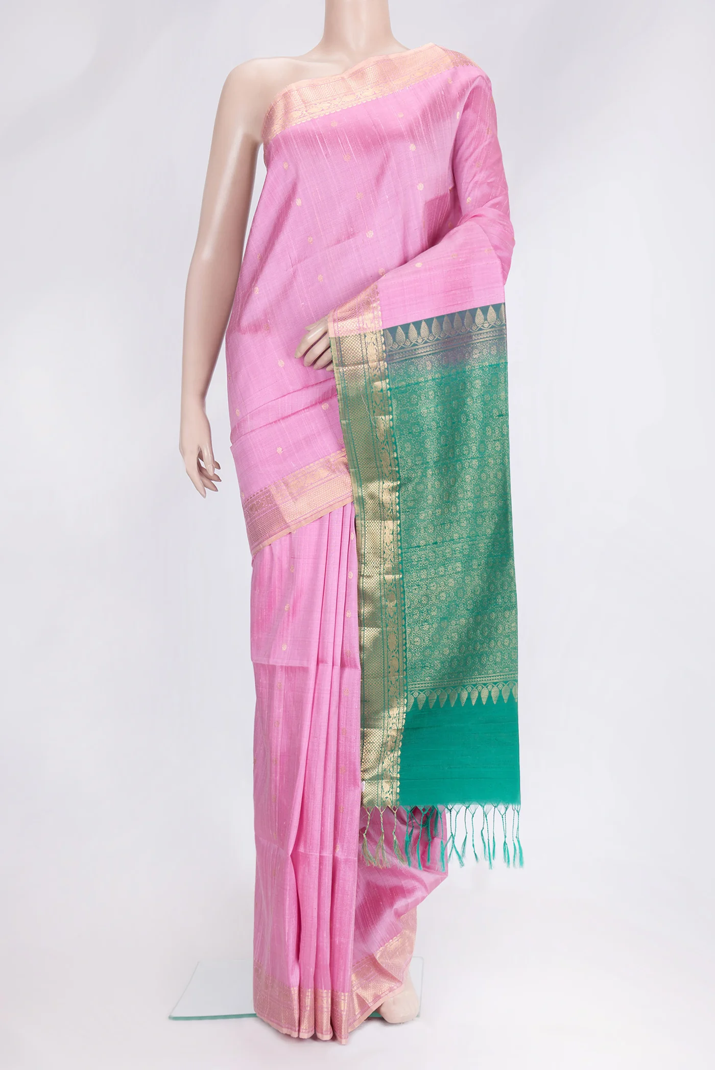 Pink Raw Silk Saree