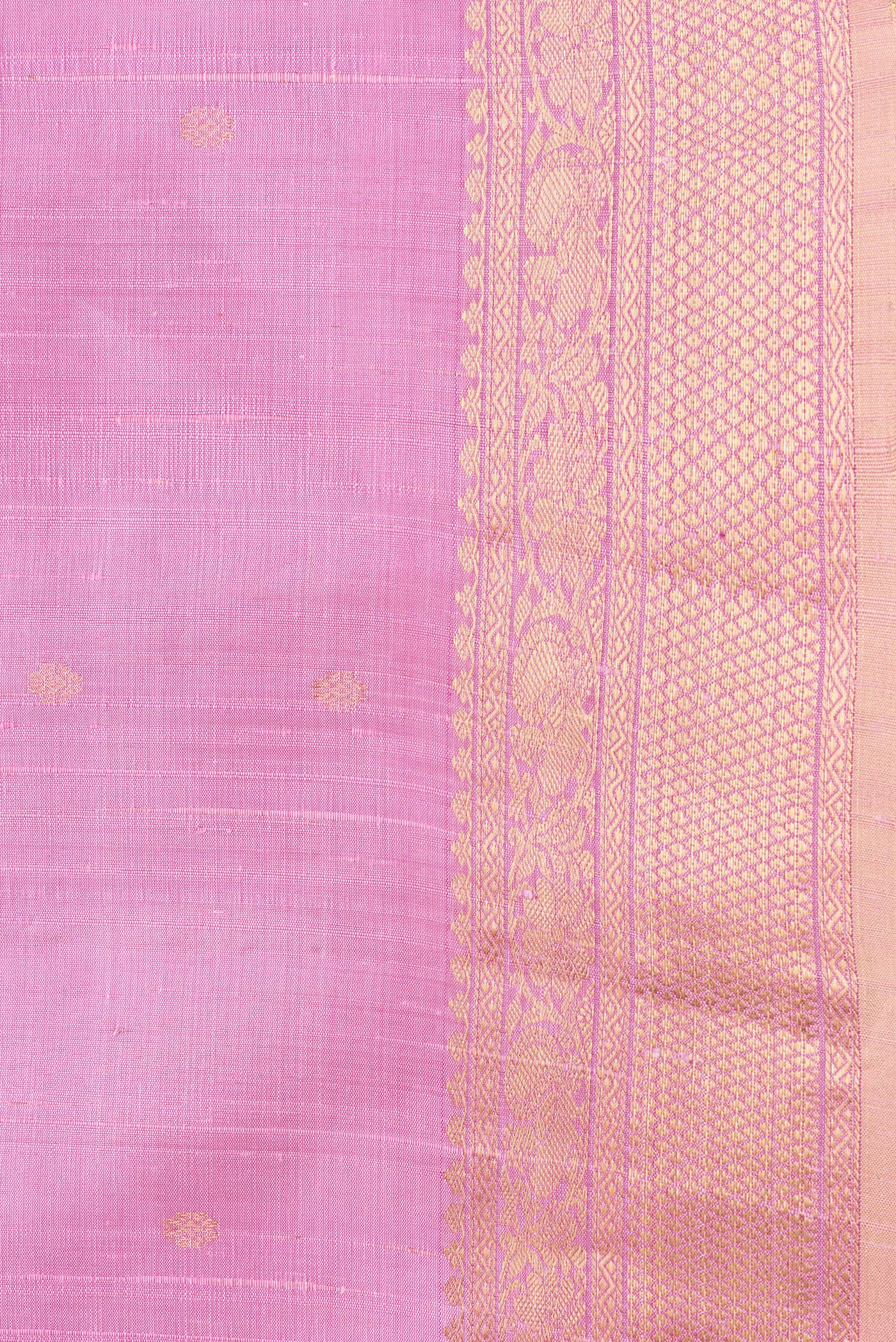 Pink Raw Silk Saree - Image 3