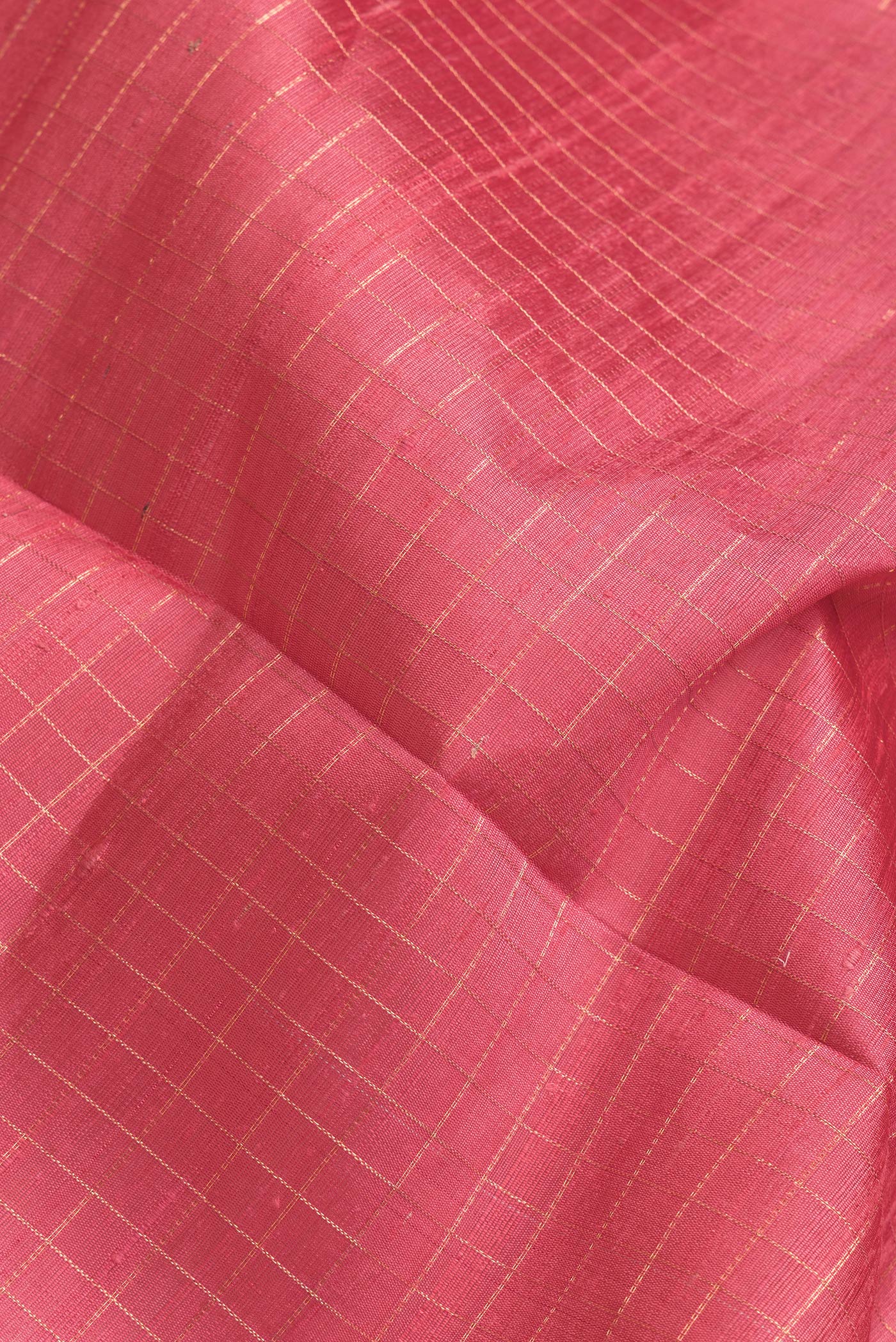 Coral Raw Silk Saree - Image 2