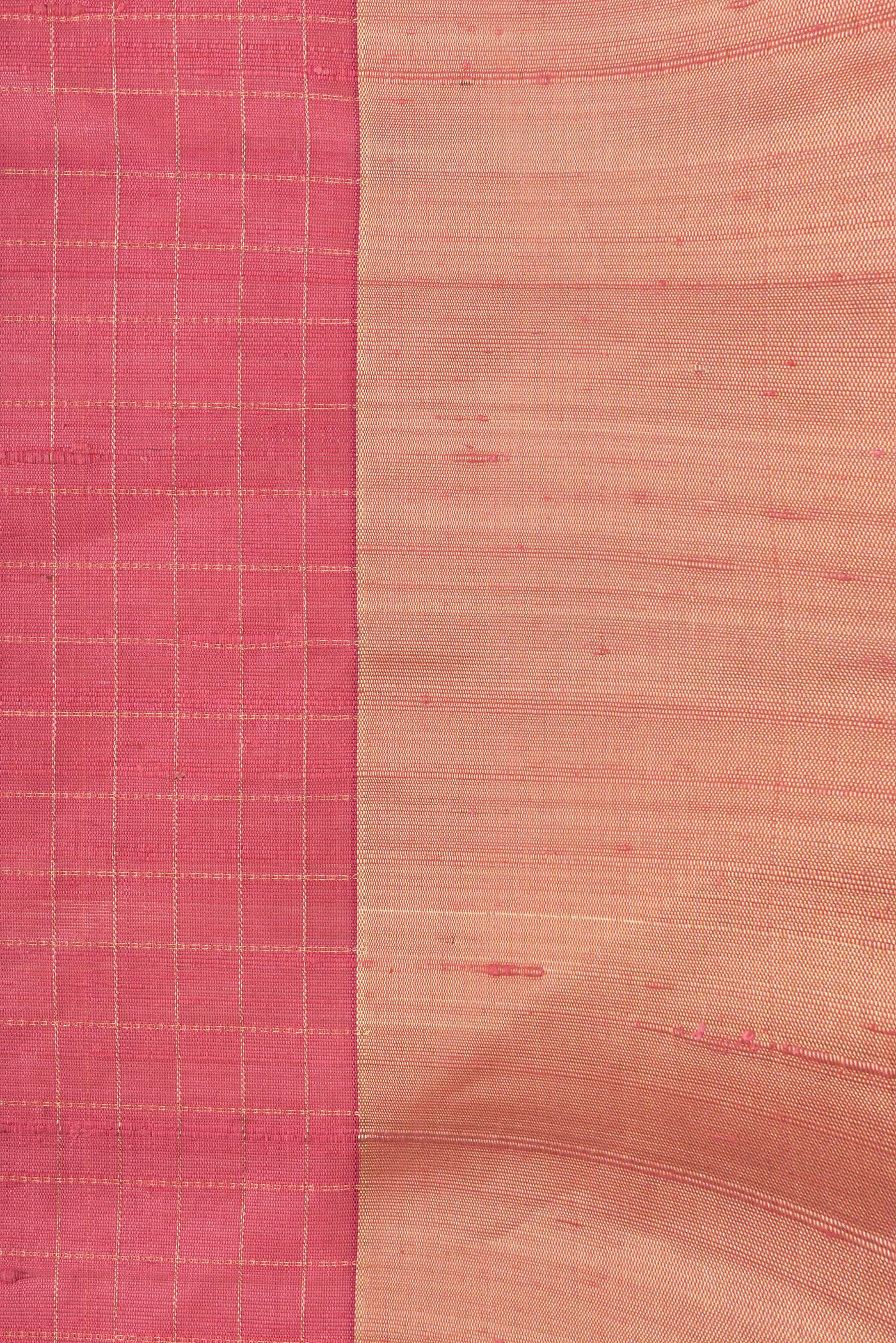 Coral Raw Silk Saree - Image 3