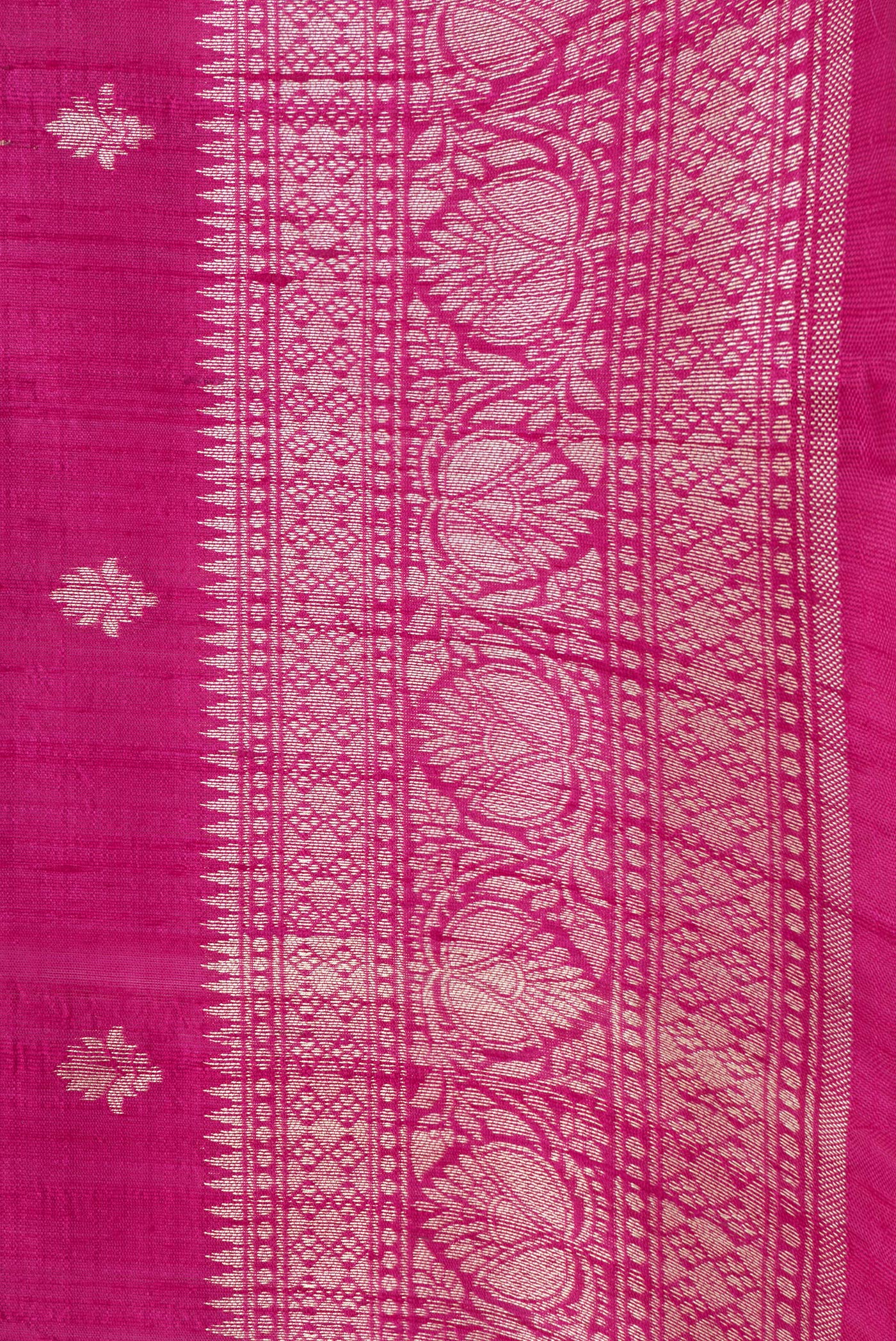Rani Pink Banarasi Raw Silk Saree - Image 3