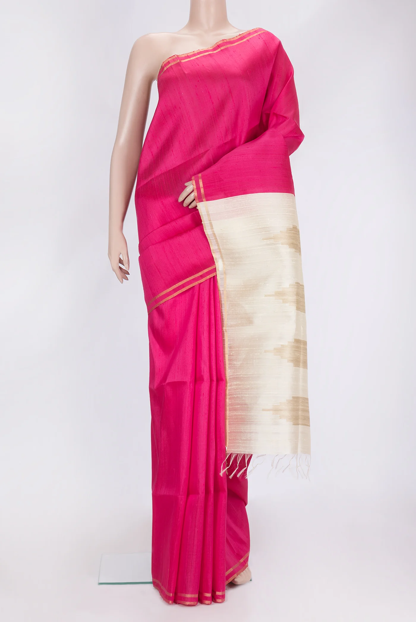 Pink Raw Silk Saree