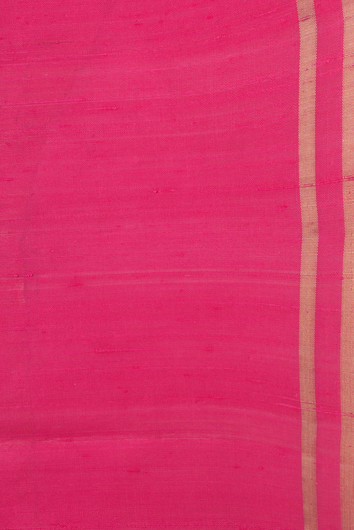 Pink Raw Silk Saree - Image 3