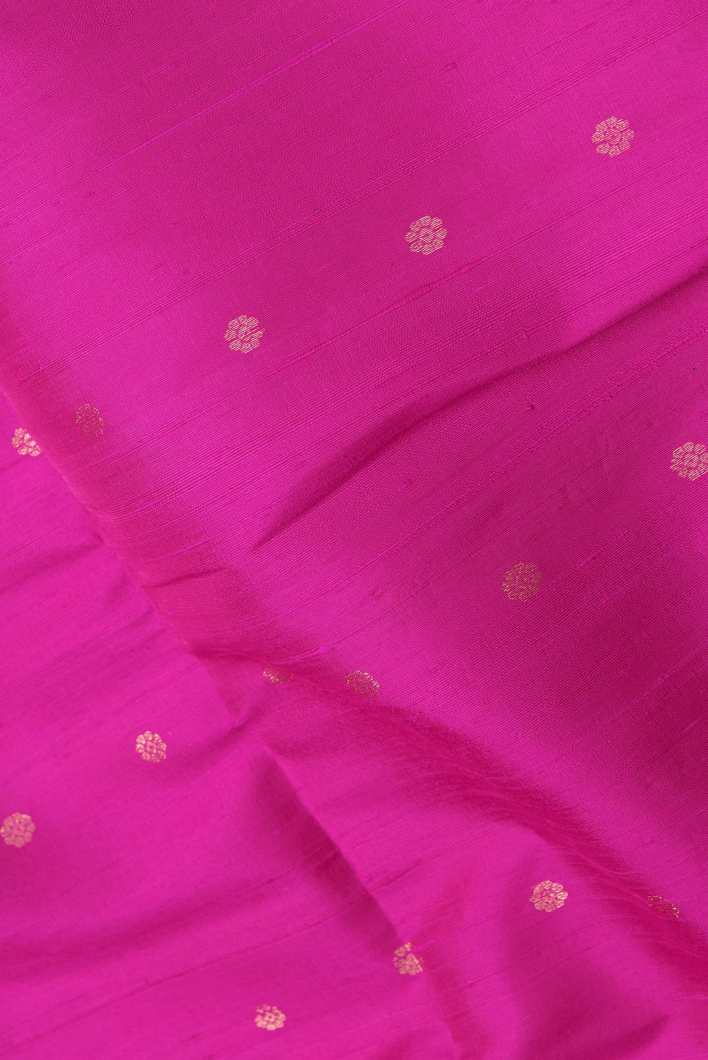 Rani Pink Raw Silk Saree - Image 2