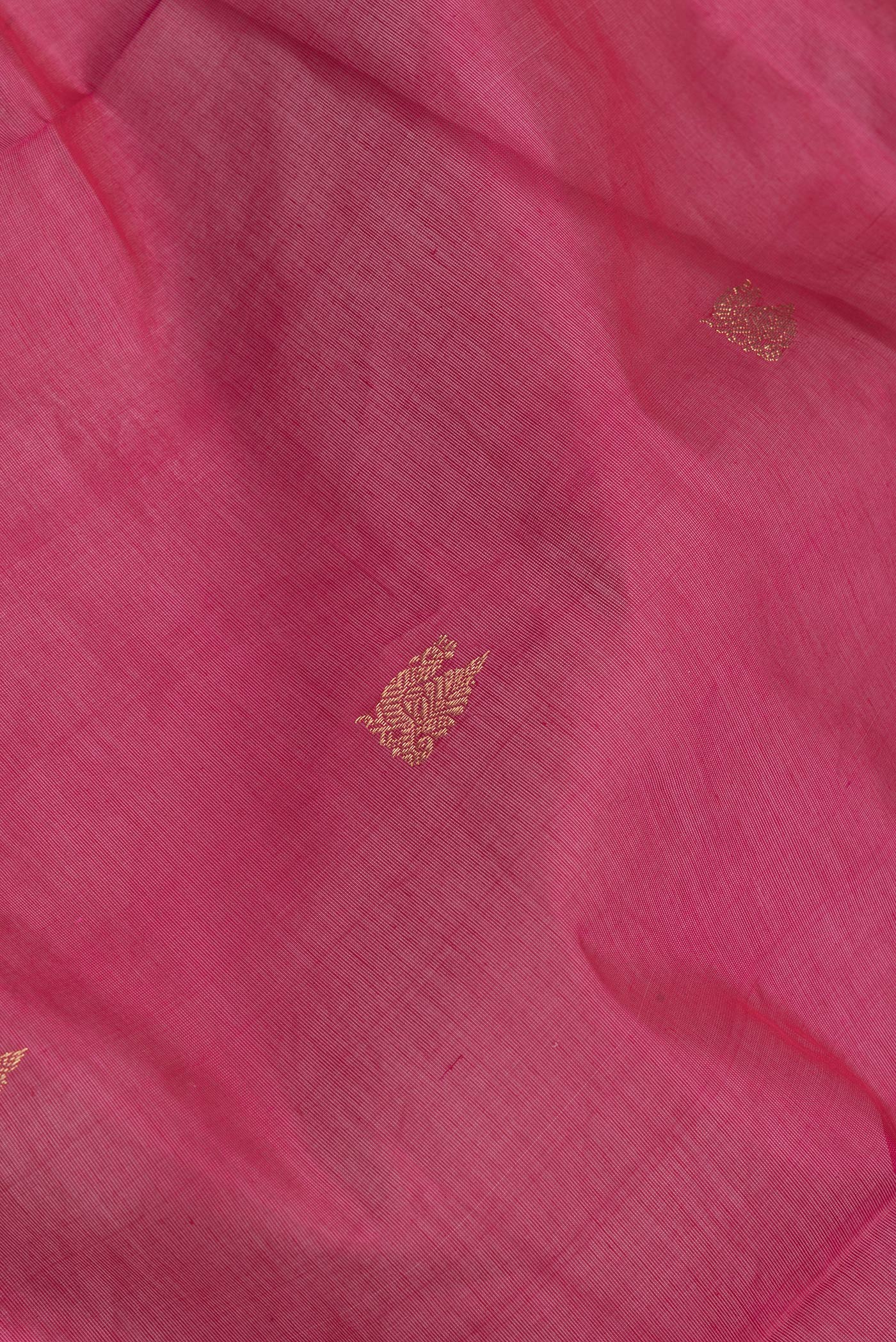 Pink Silk Cotton Saree - Image 2