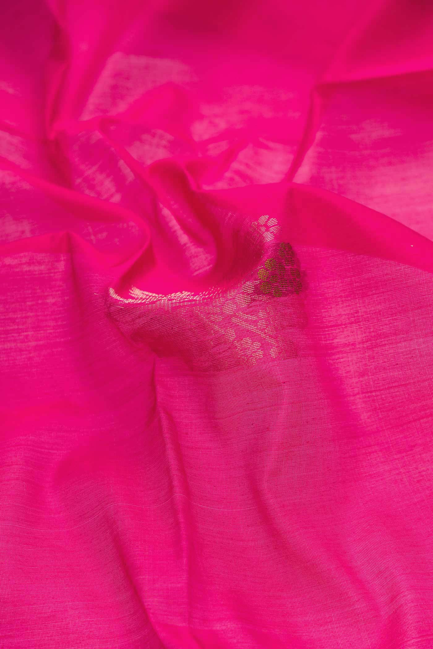Pink Dual Tone Silk Cotton Saree - Image 2