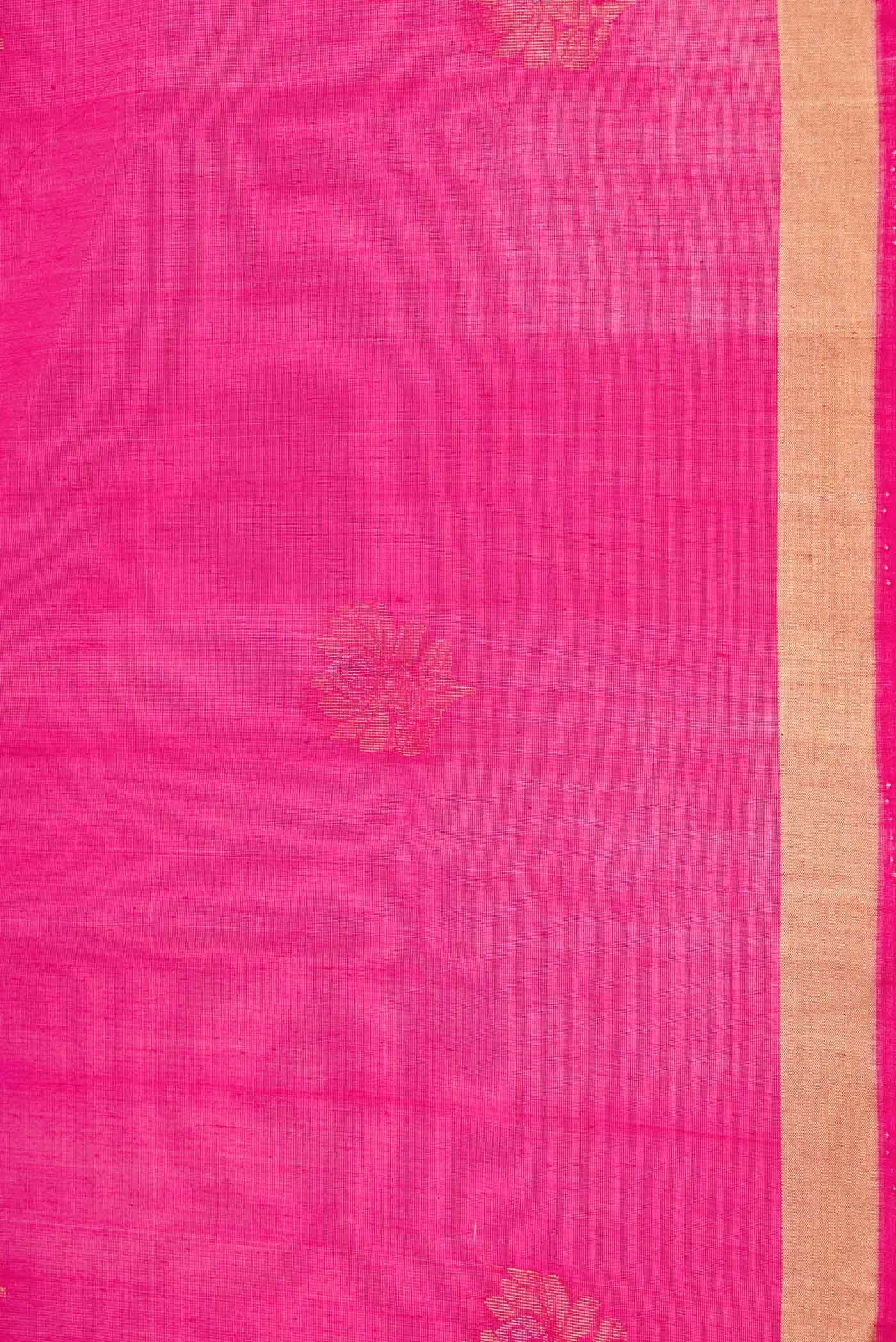Pink Dual Tone Silk Cotton Saree - Image 3