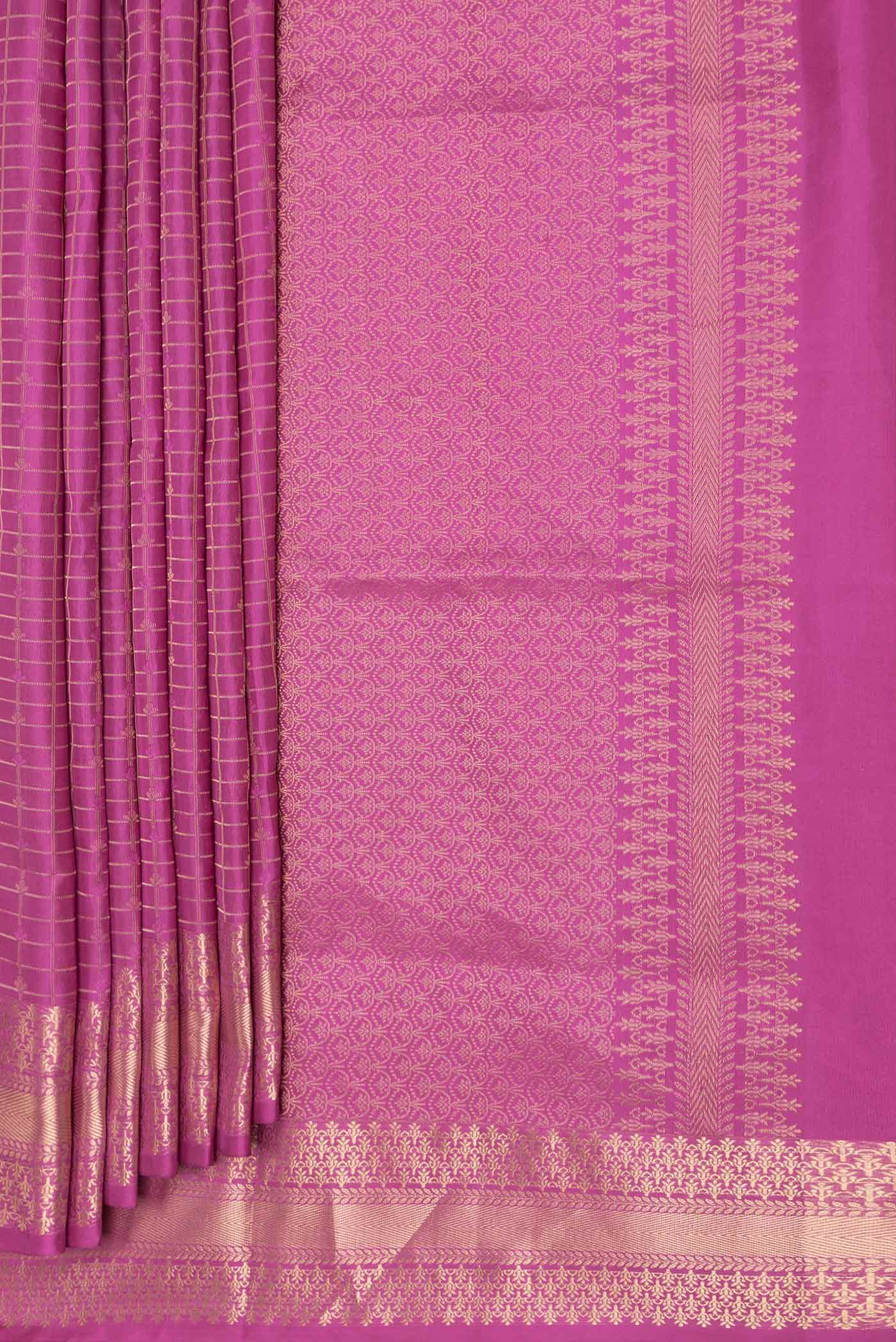 Magenta Soft Silk Saree - Image 4