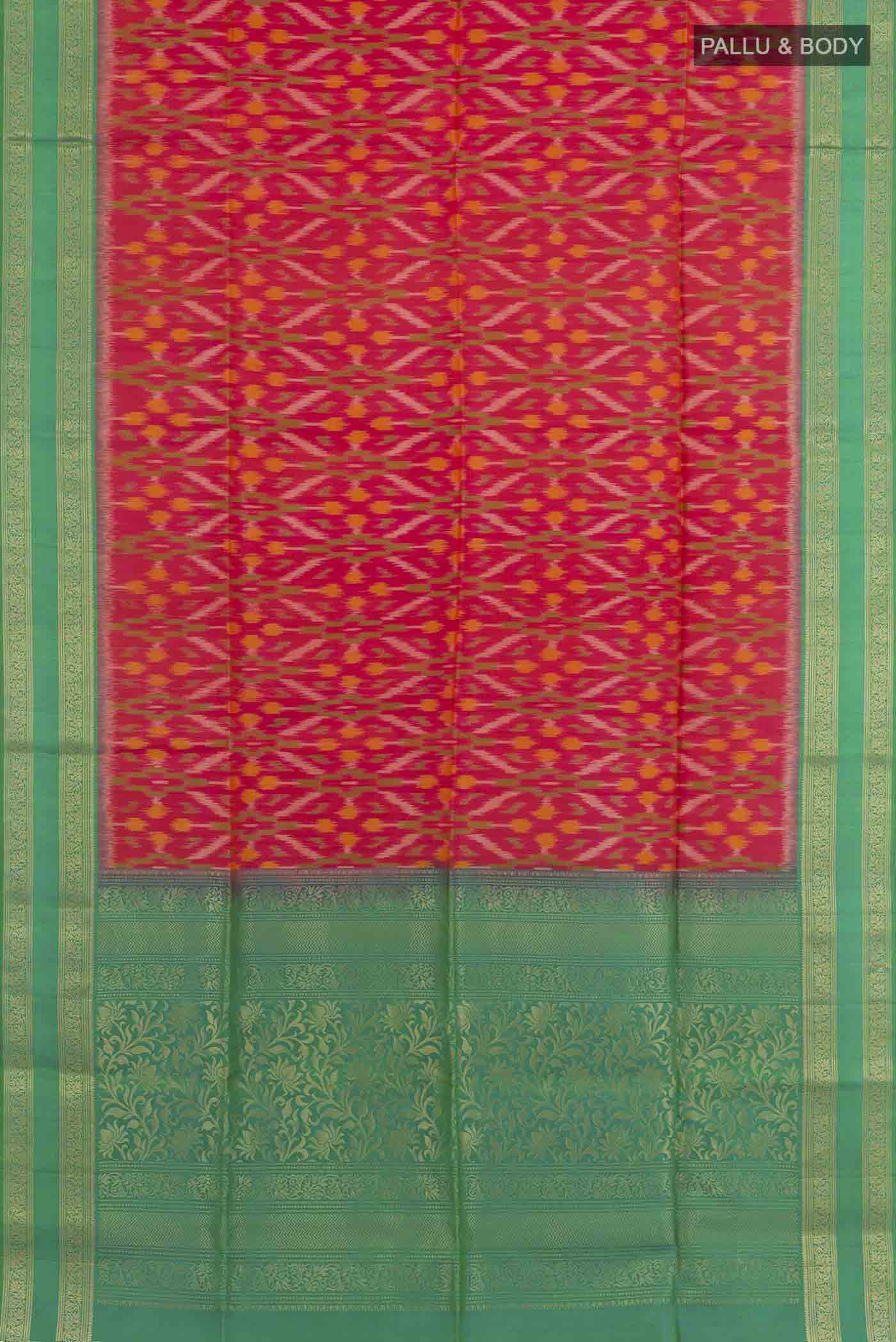 Pink Soft Silk Saree - Image 3