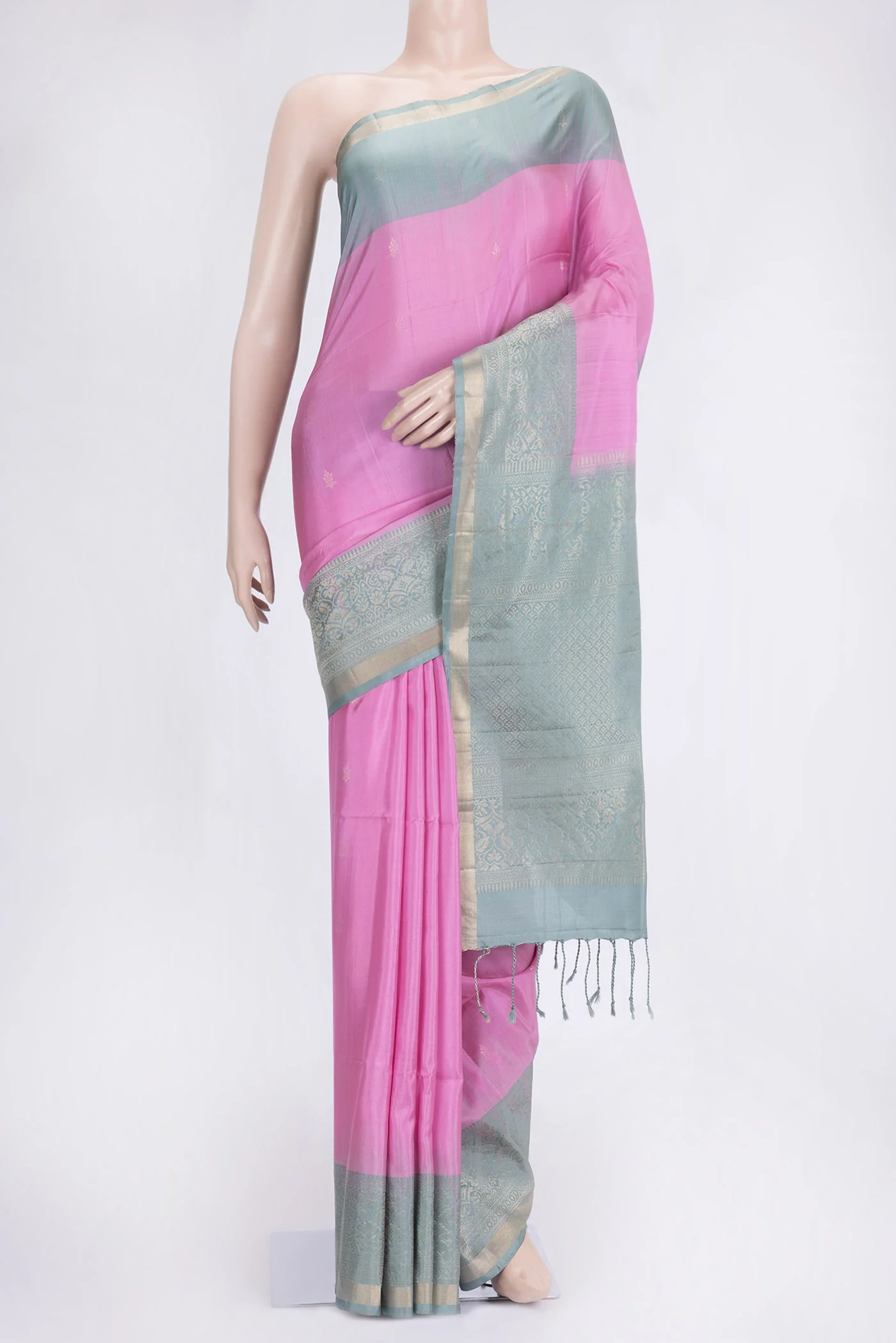 Rose pink Soft Silk Saree