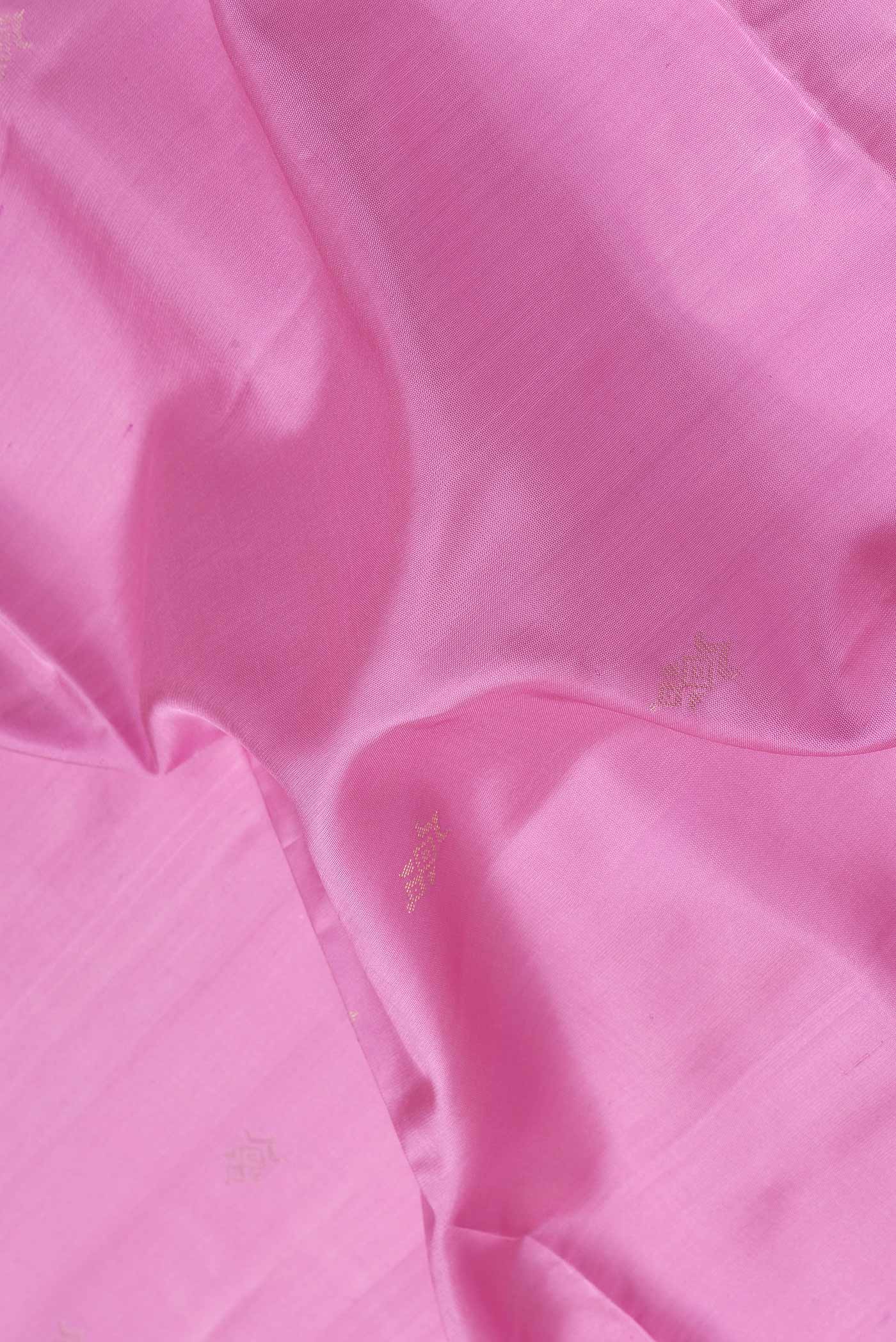 Rose pink Soft Silk Saree - Image 2