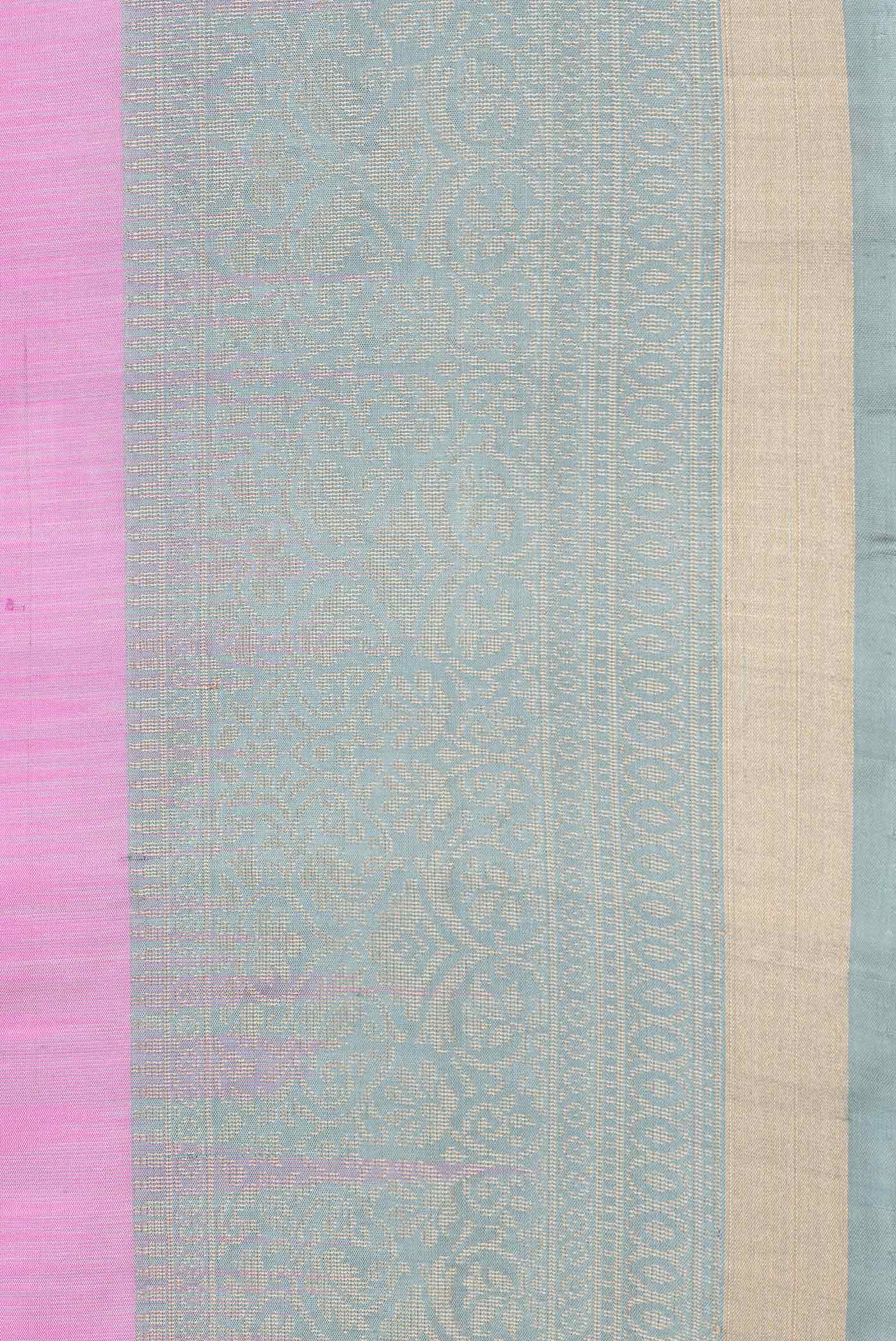 Rose pink Soft Silk Saree - Image 3