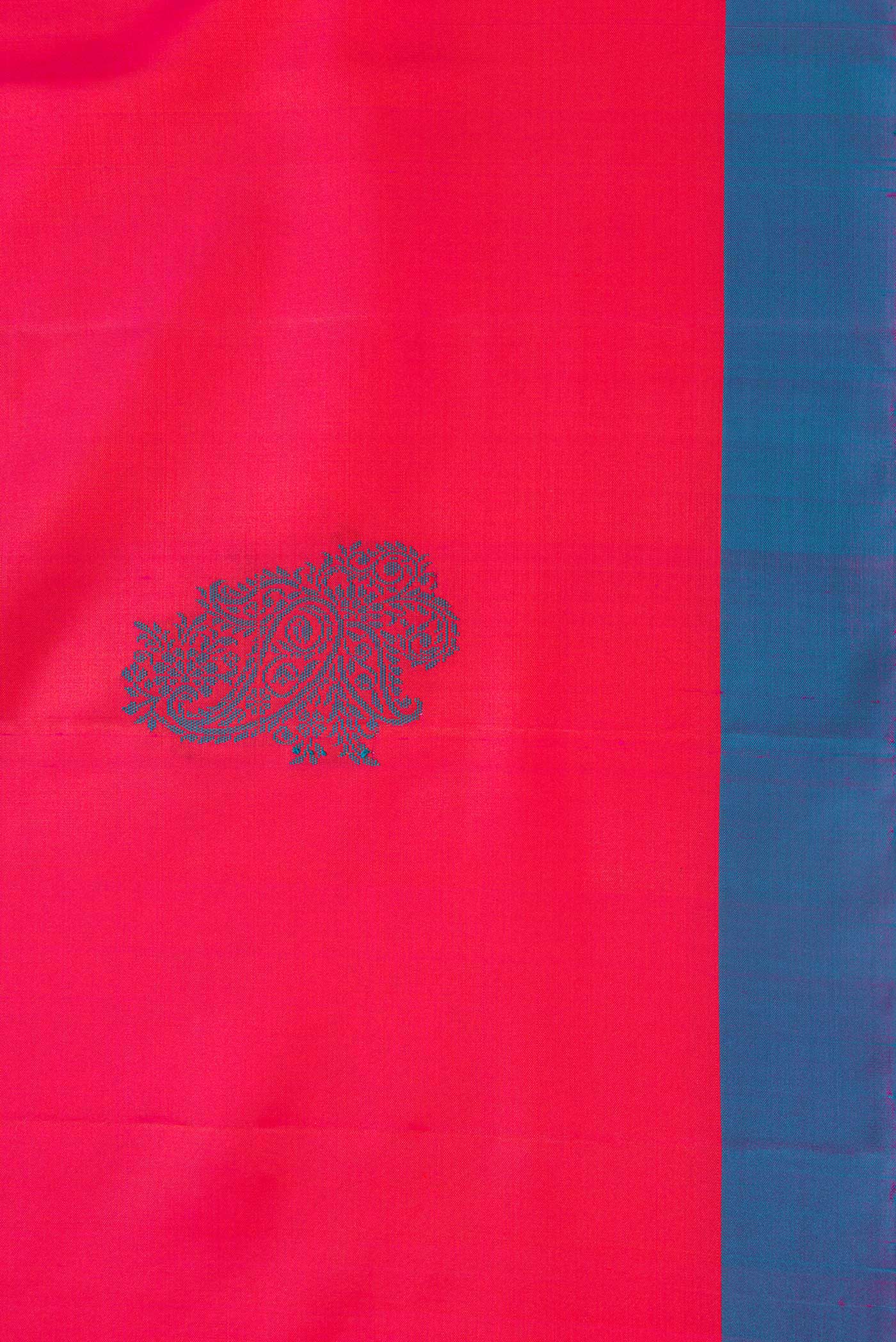 Pink with Orange Color Soft Silk Saree - Image 3