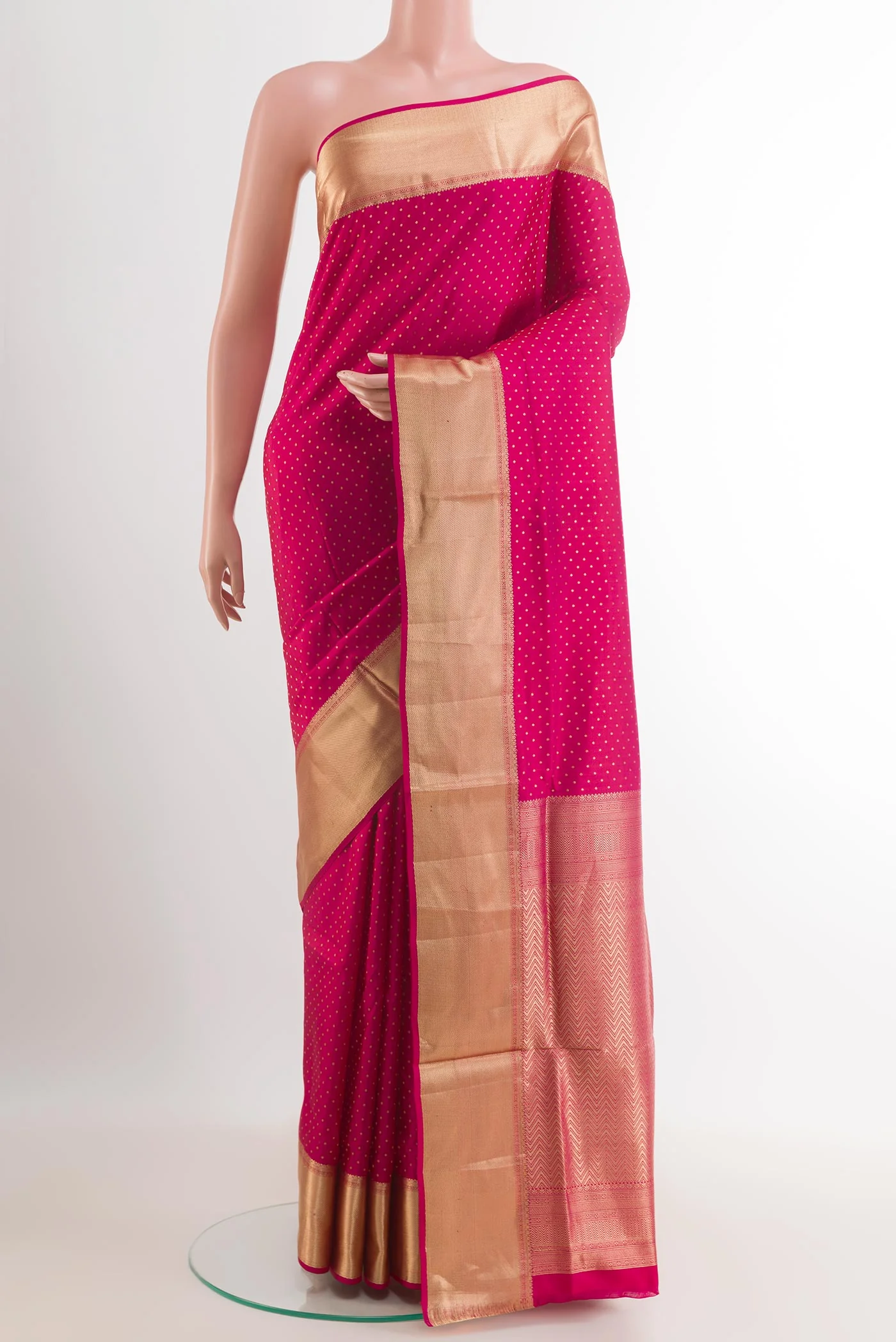 Pink Dual Tone Soft Silk Saree