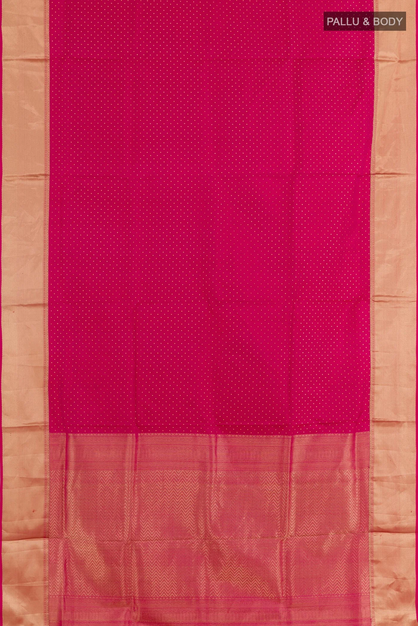 Pink Dual Tone Soft Silk Saree - Image 3