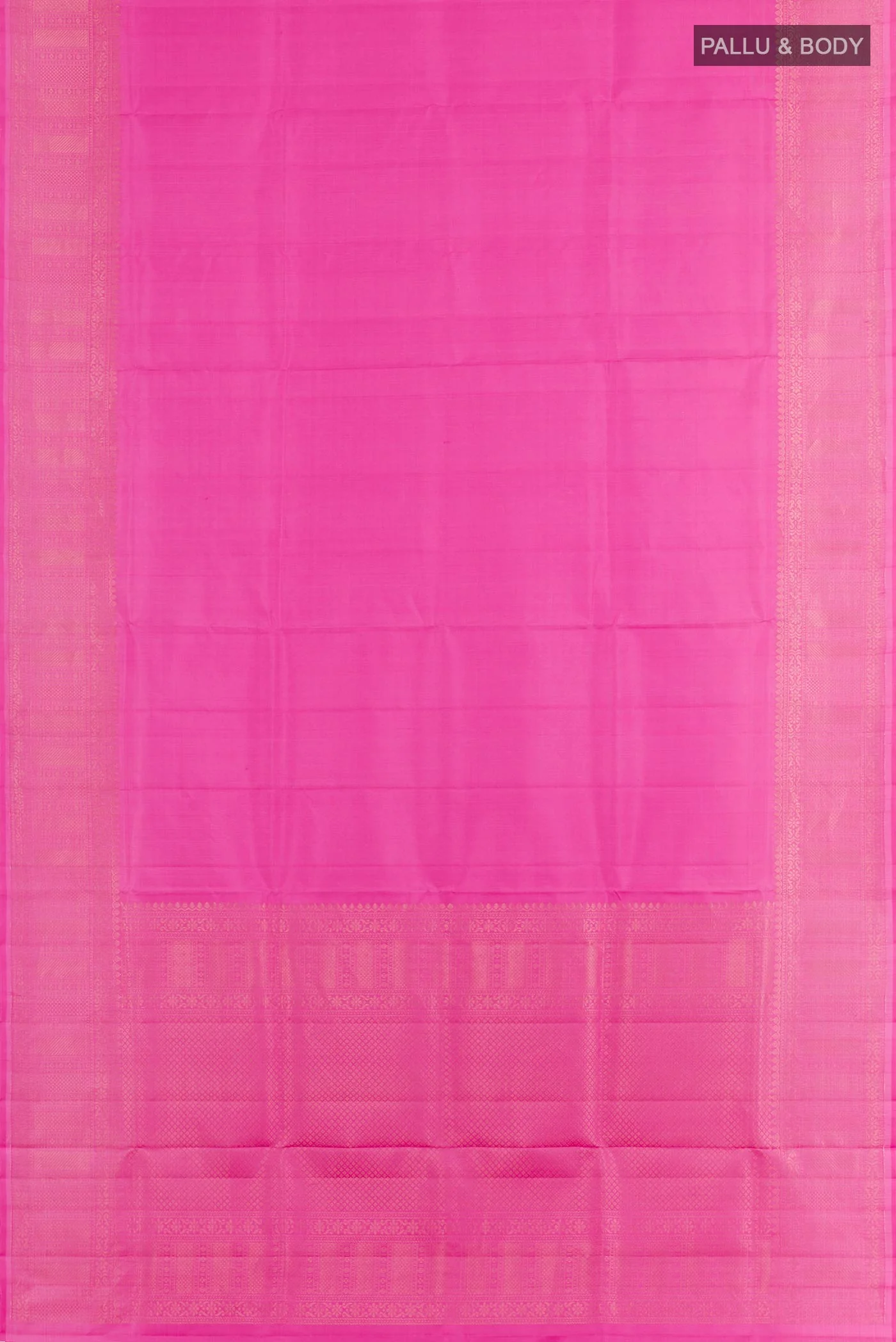 Pink Dual Tone Soft Silk Saree - Image 3