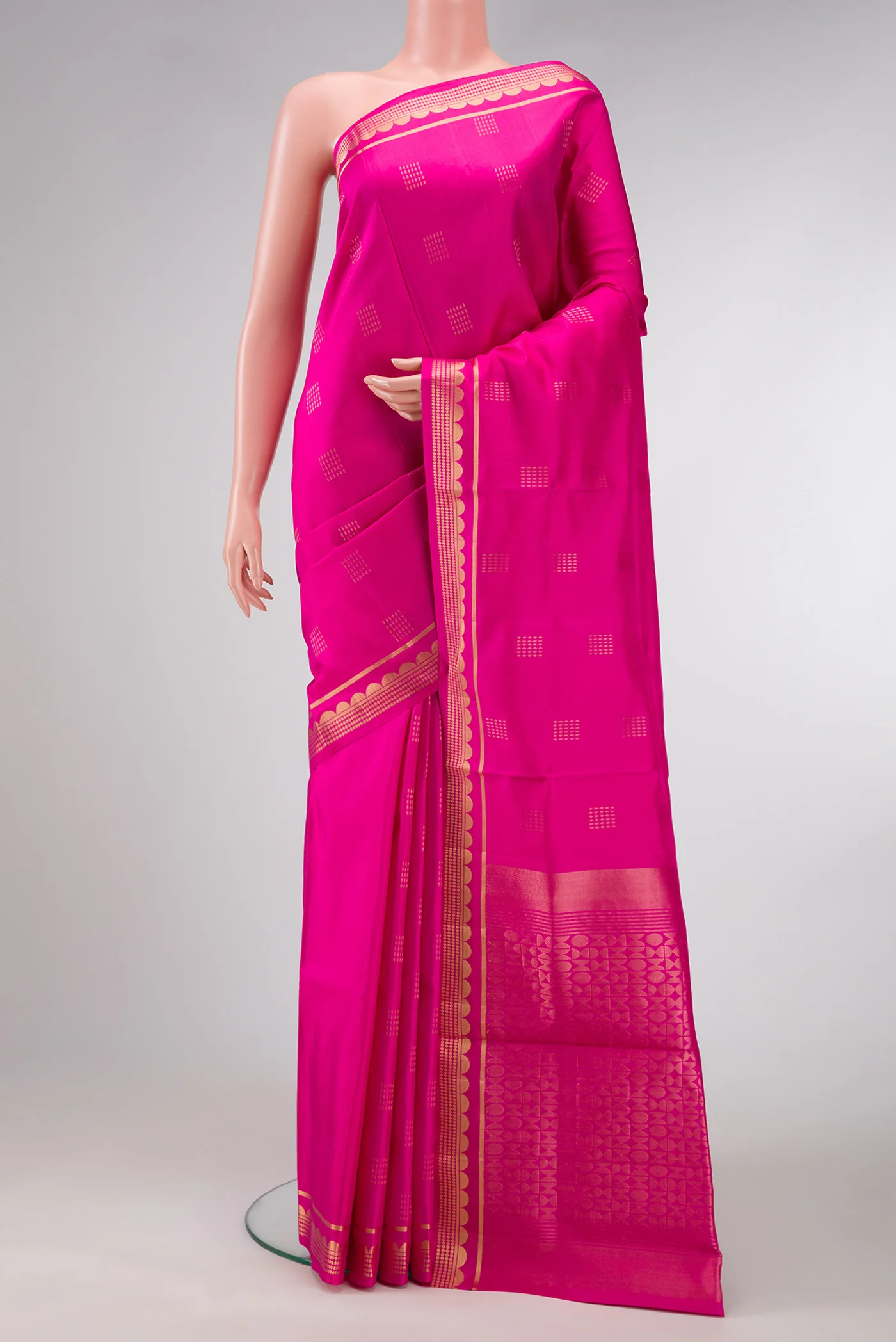 Rani Pink Soft Silk Saree
