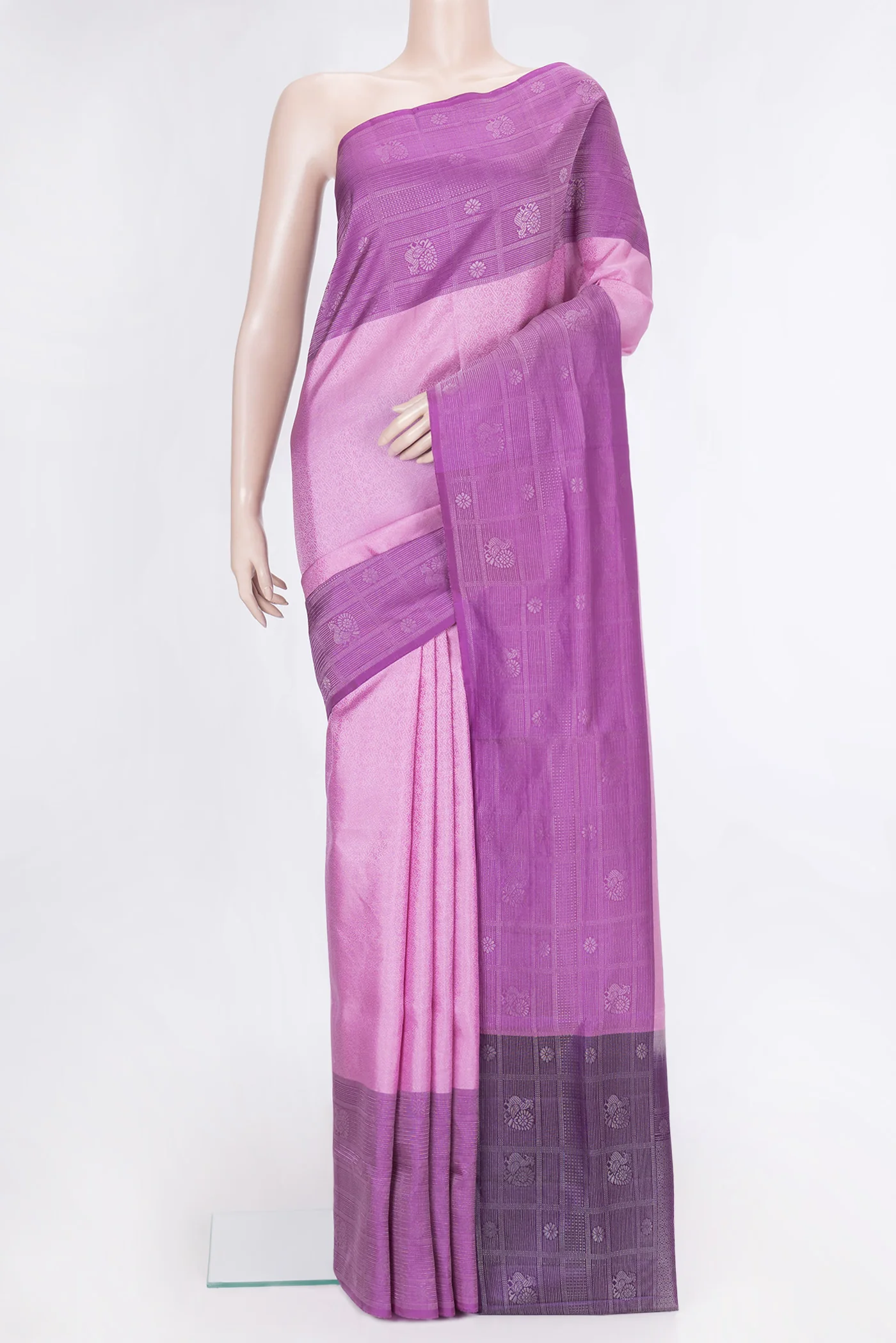 Rose pink Soft Silk Saree