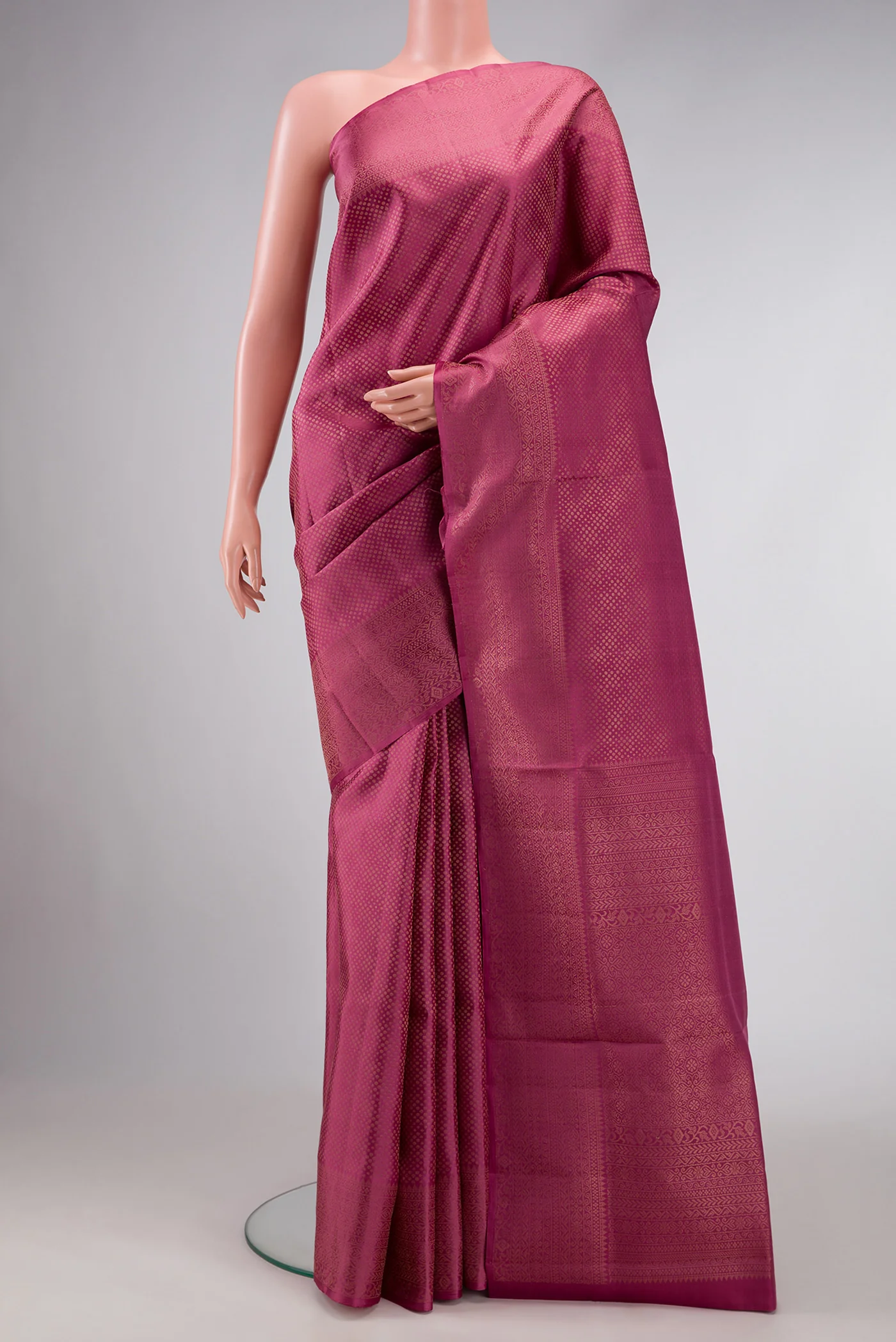 Light Magenta Soft Silk Saree