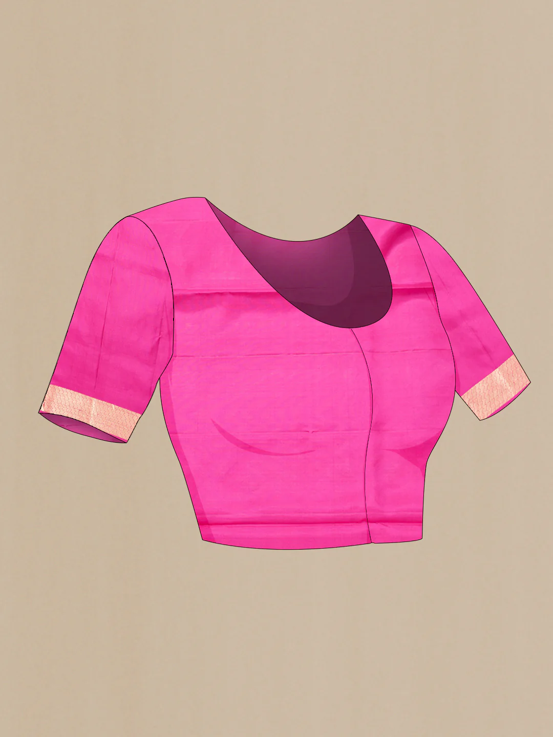 Pink Soft Silk Saree - Image 5
