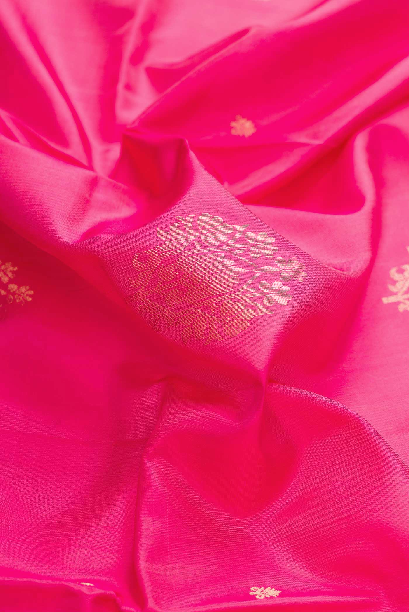 Pink Dual Tone Soft Silk Saree - Image 2