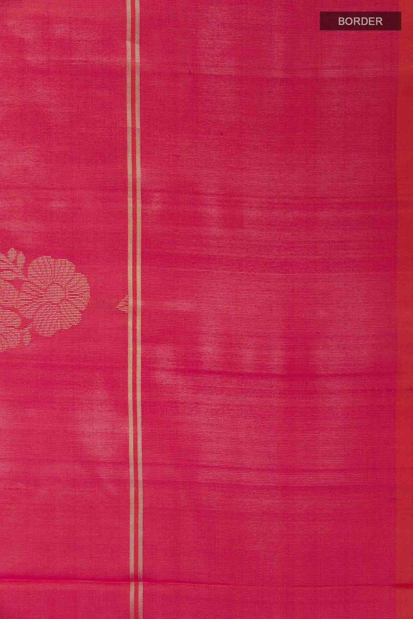Pink Dual Tone Soft Silk Saree - Image 3
