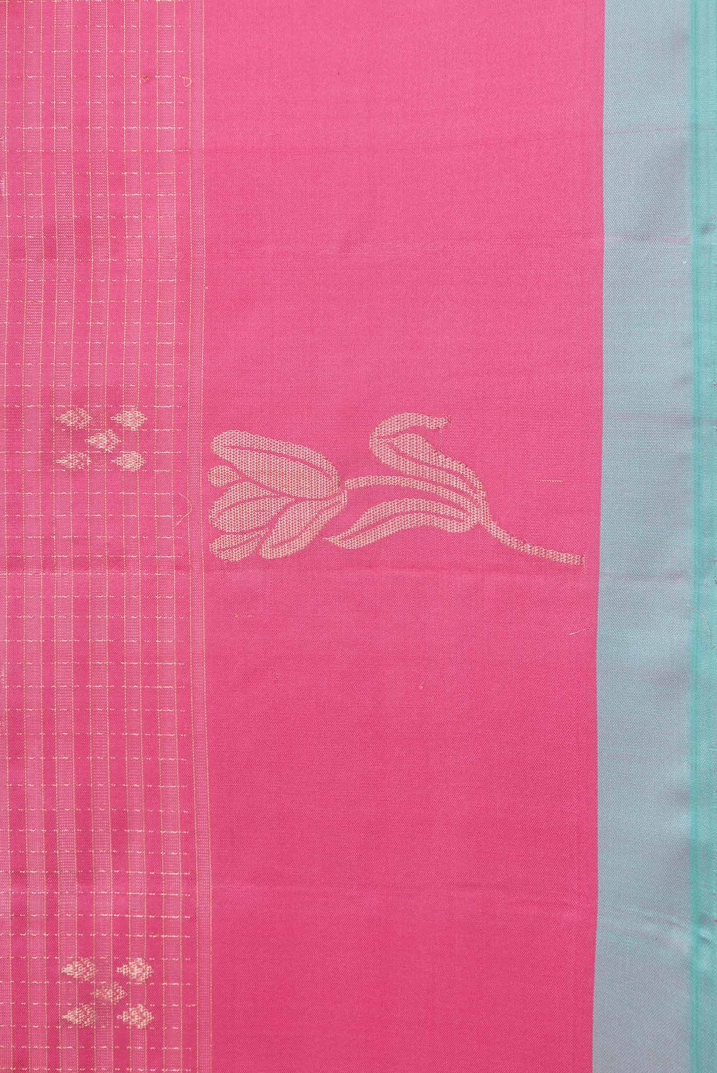 Pink Dual Tone Soft Silk Saree - Image 3