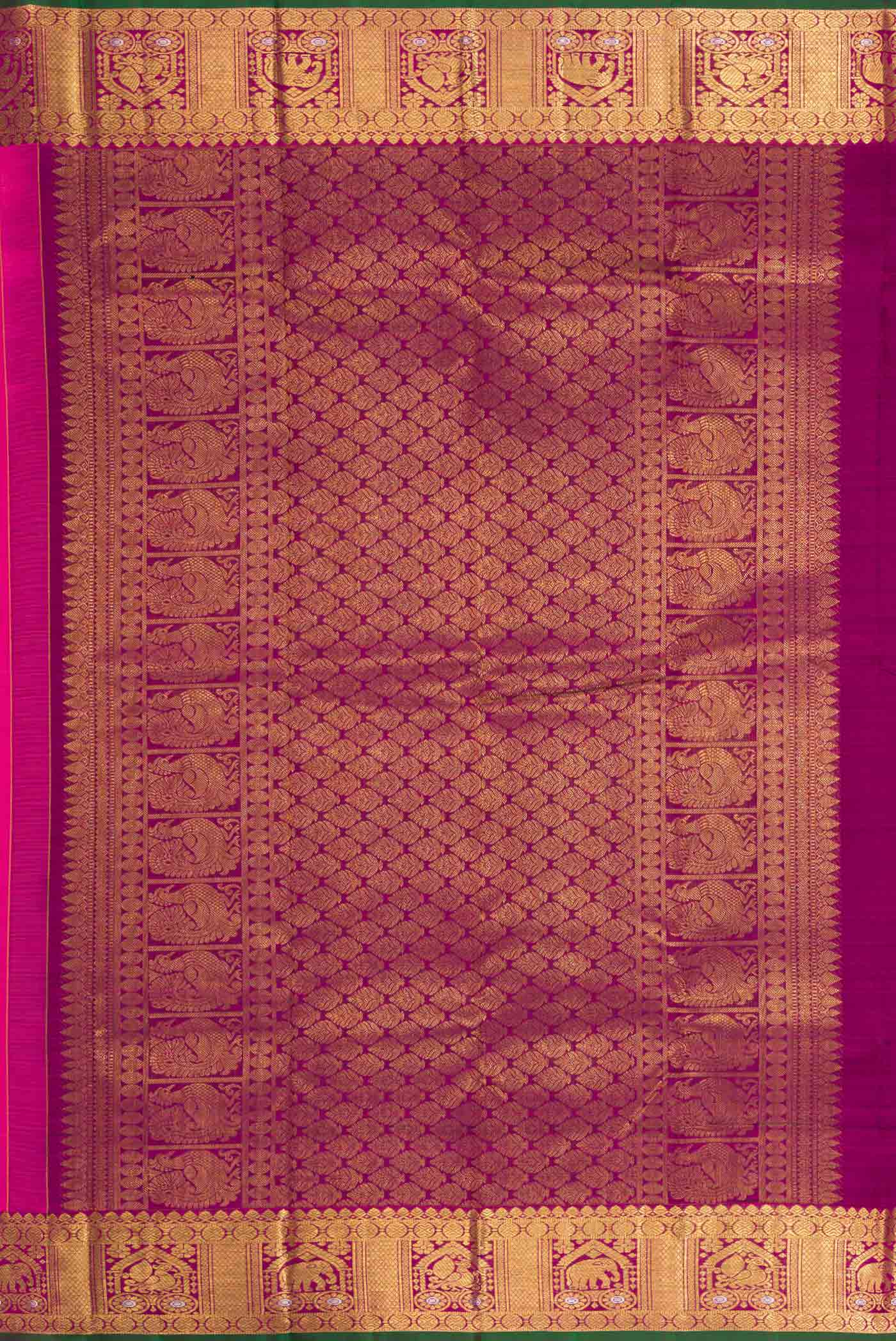 Pink Kanjivaram Silk Saree - Image 7