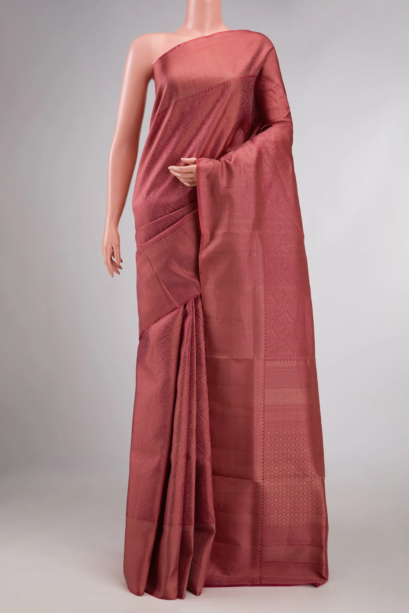 Pink Dual Tone Soft Silk Saree