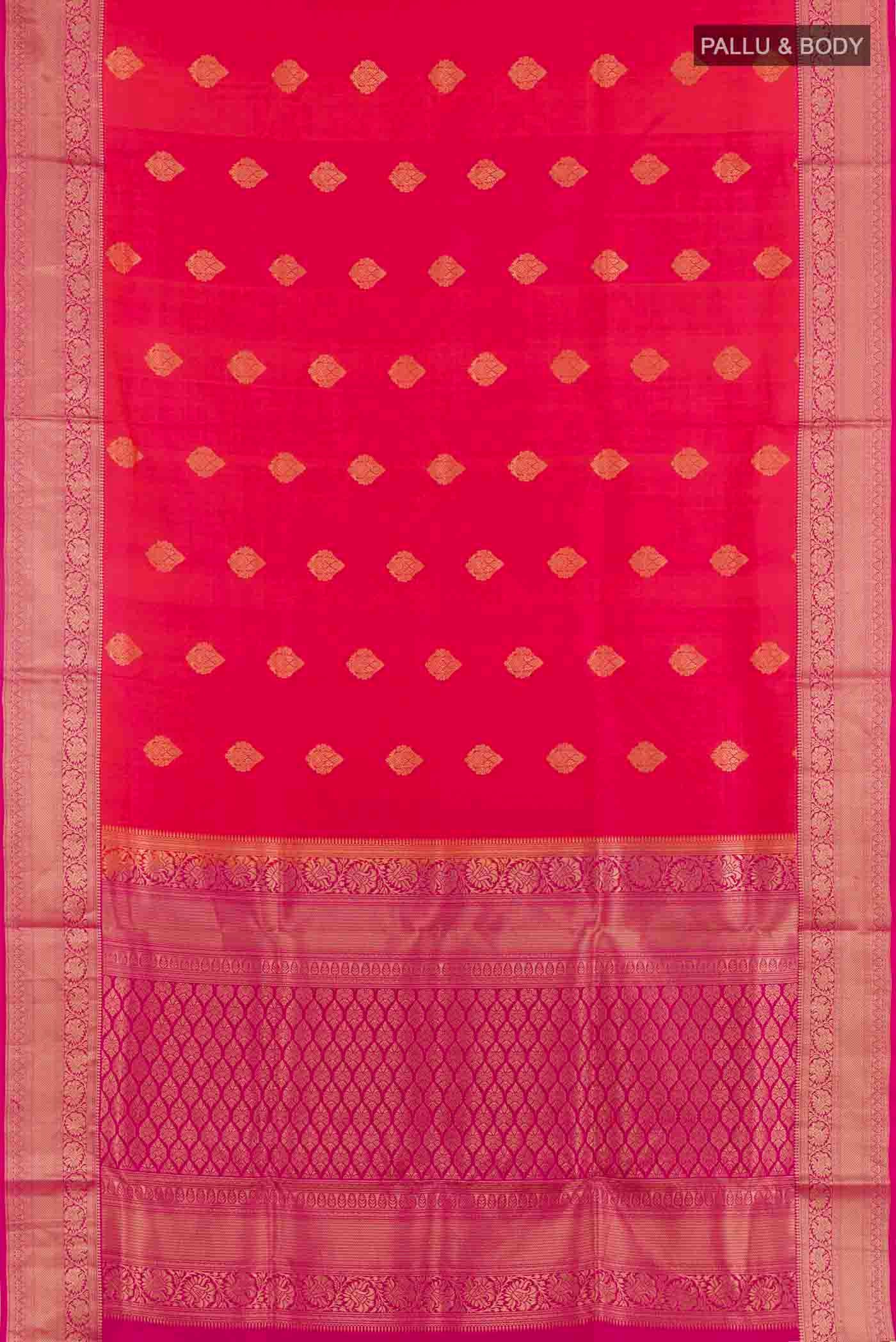 Pink Dual Tone Soft Silk Saree - Image 6