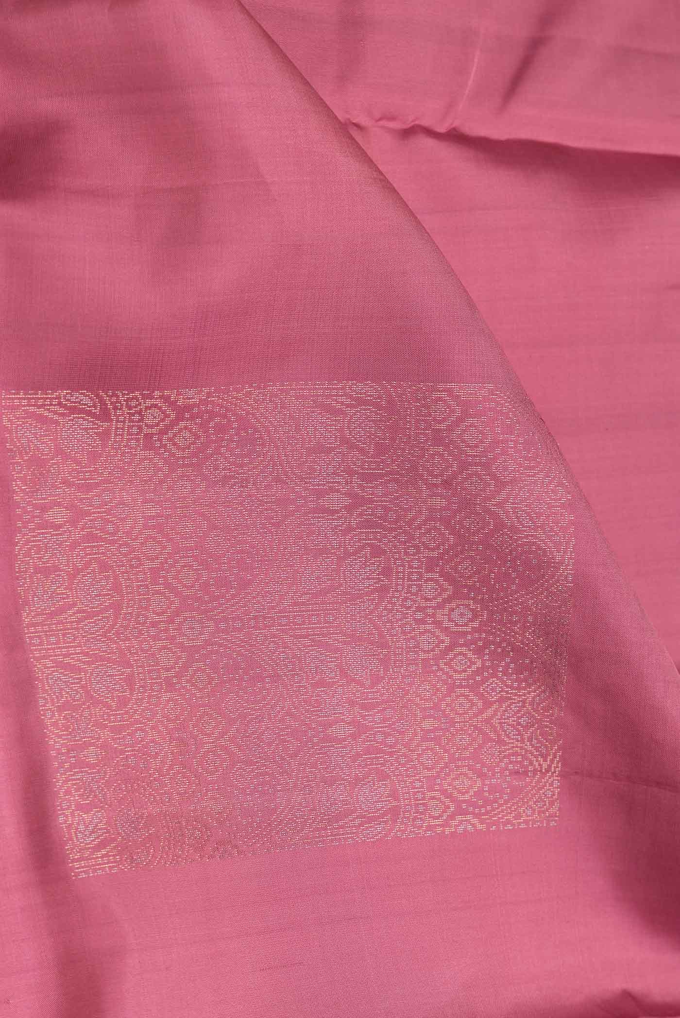 Rose pink Soft Silk Saree - Image 2