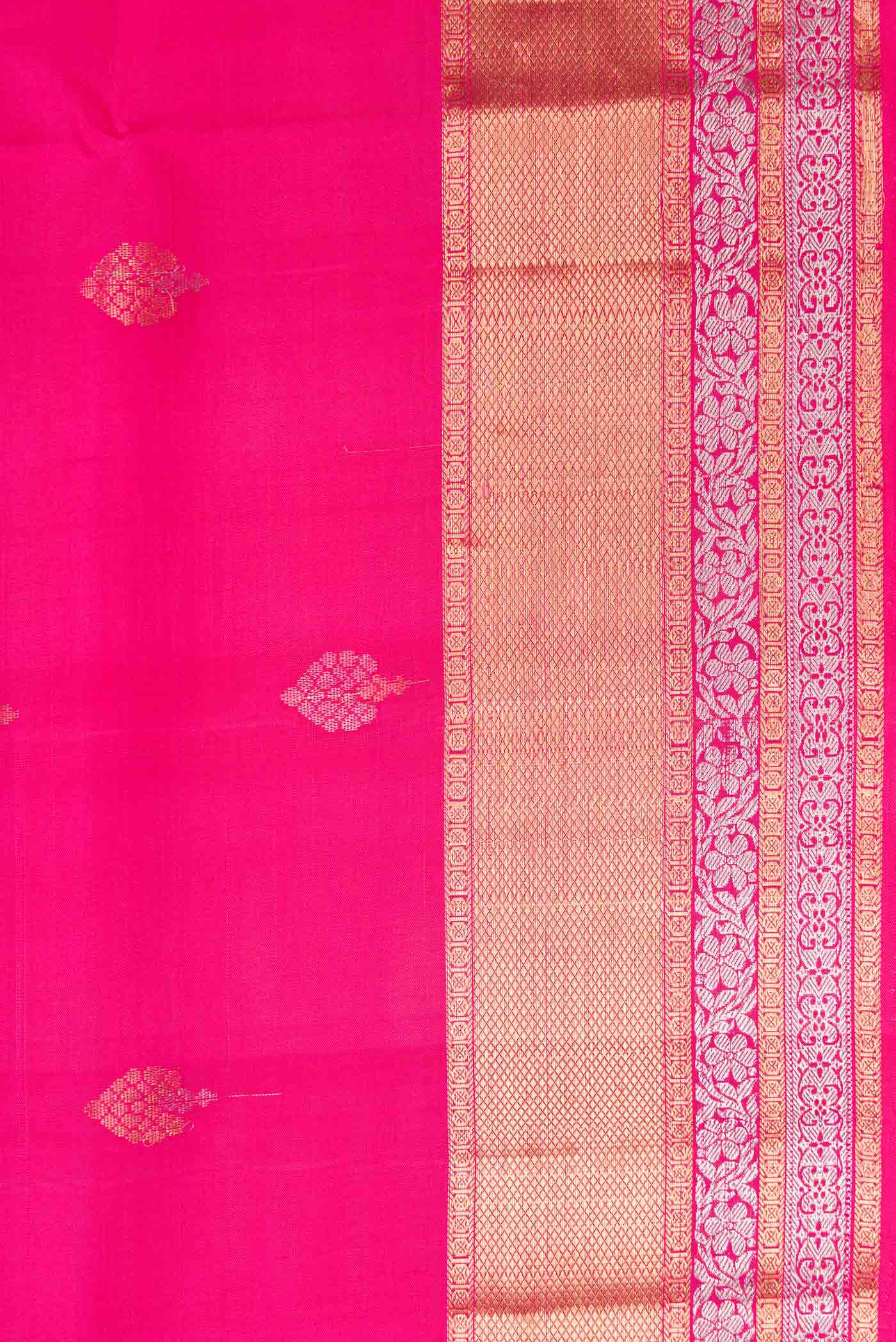 Pink Soft Silk Saree - Image 3