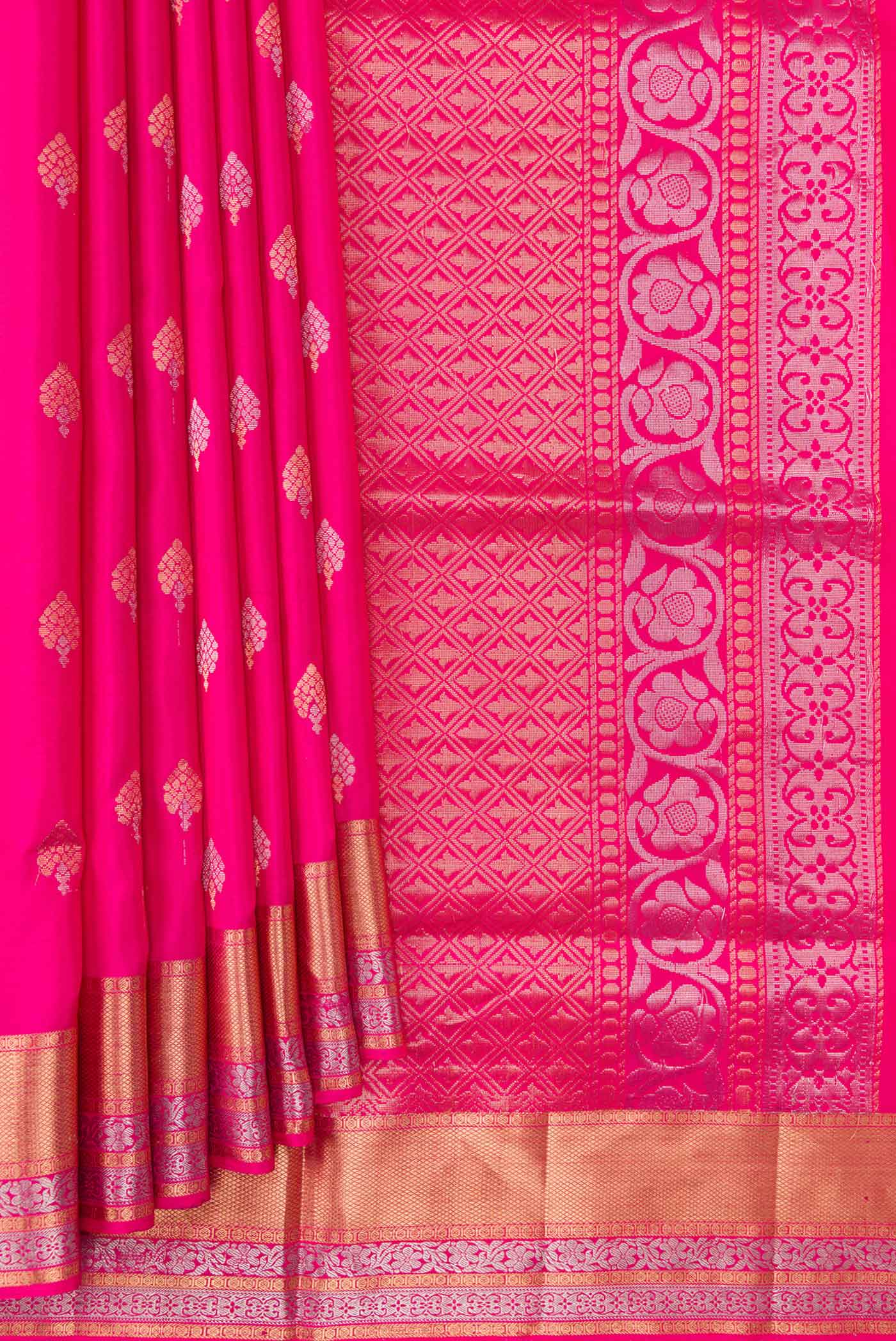 Pink Soft Silk Saree - Image 4