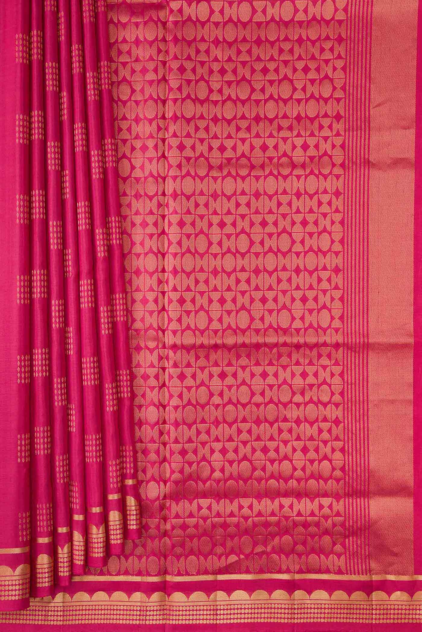 Pink Soft Silk Saree - Image 4