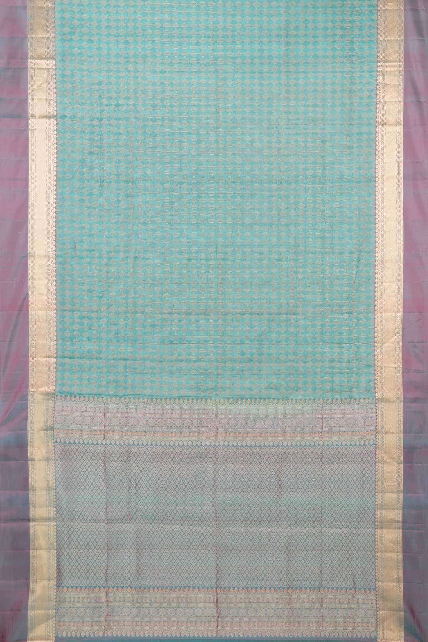 Blue Soft Silk Saree - Image 4