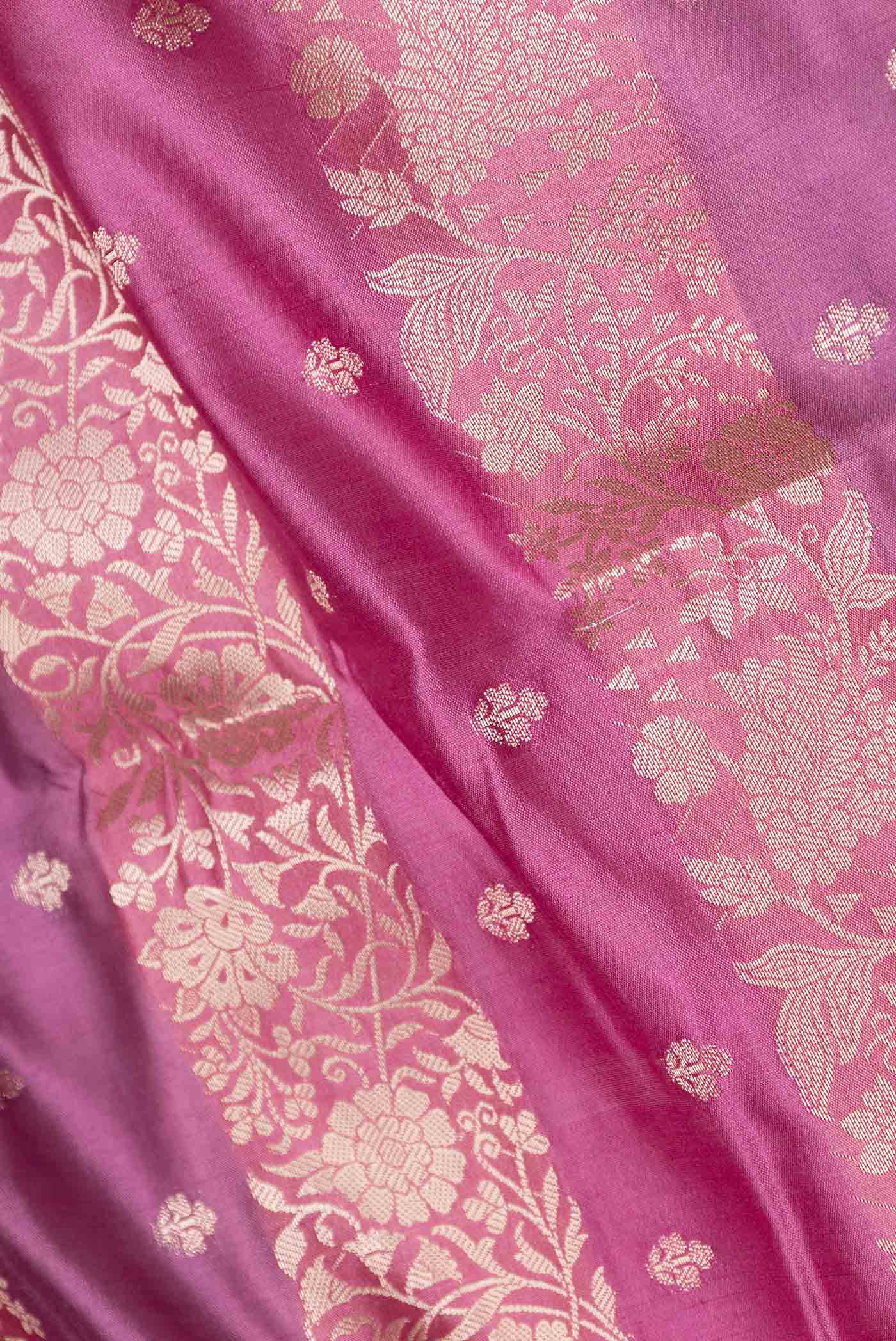 Multi Color Banarasi Raw Silk Saree - Image 2