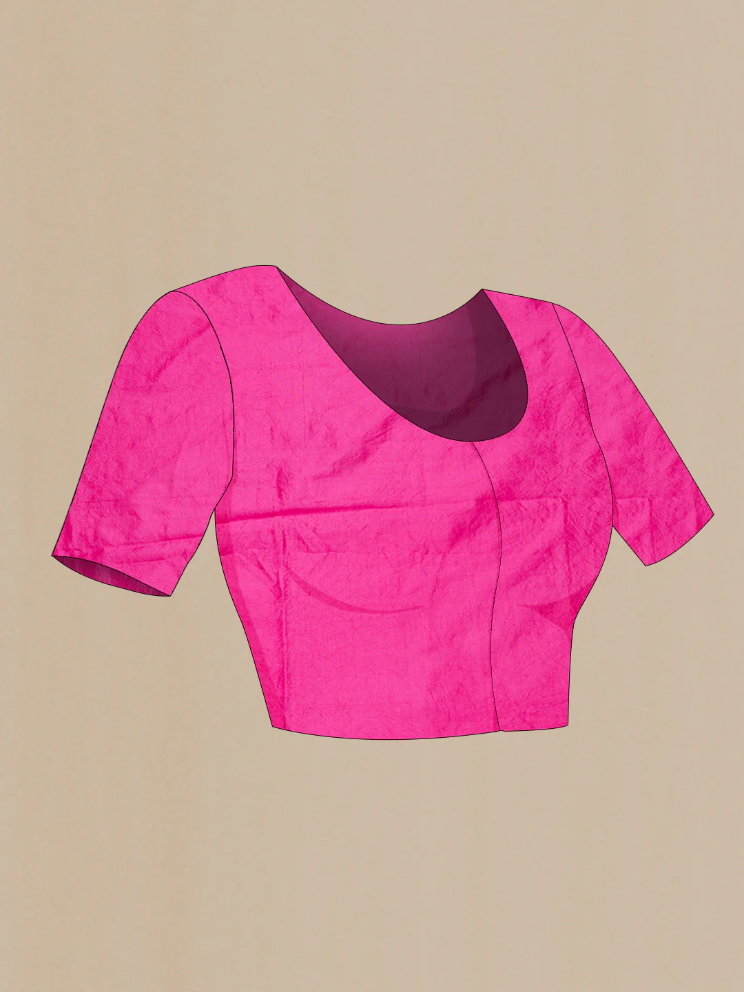 Pink Tussar Saree - Image 4