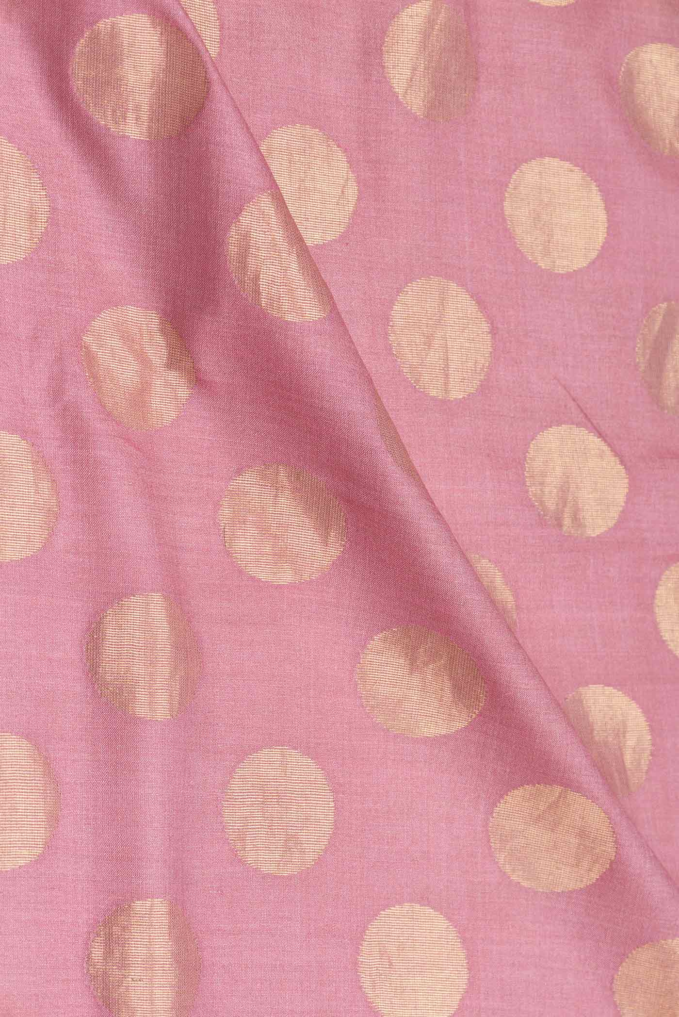 Pink Dual Tone Tussar Silk Saree - Image 2