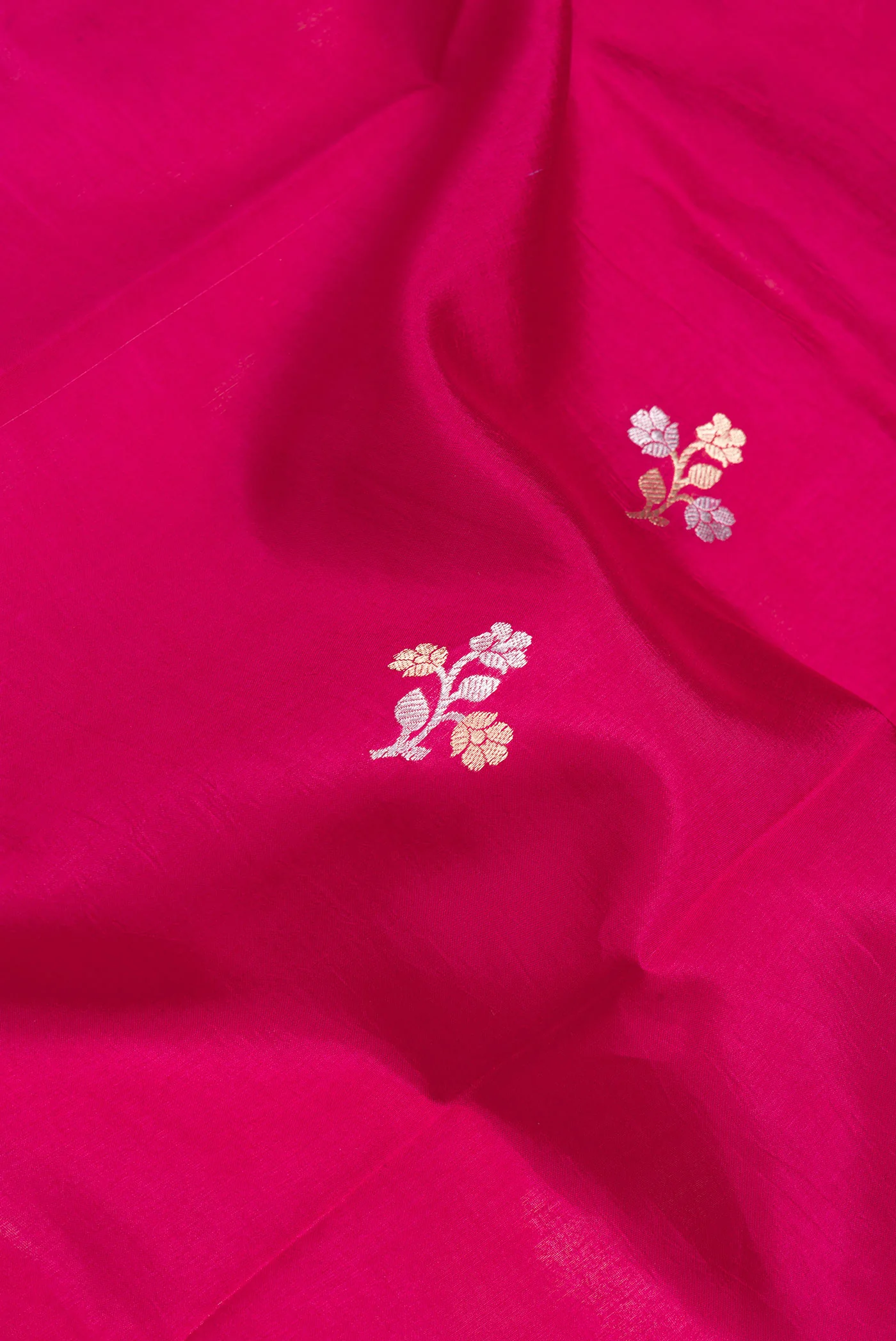 Rani Pink Banarasi Katan Silk Saree - Image 2
