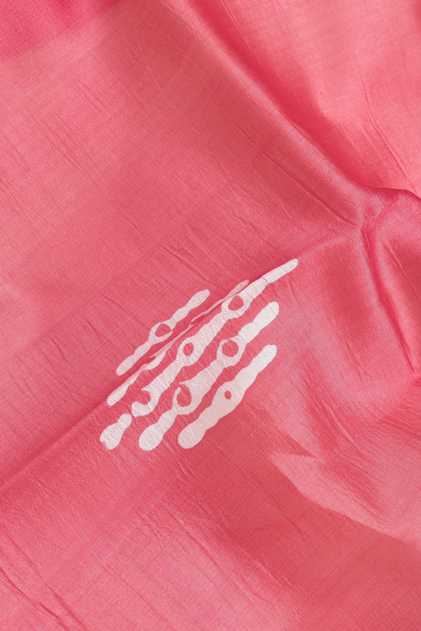Coral Printed Silk Saree - Image 2