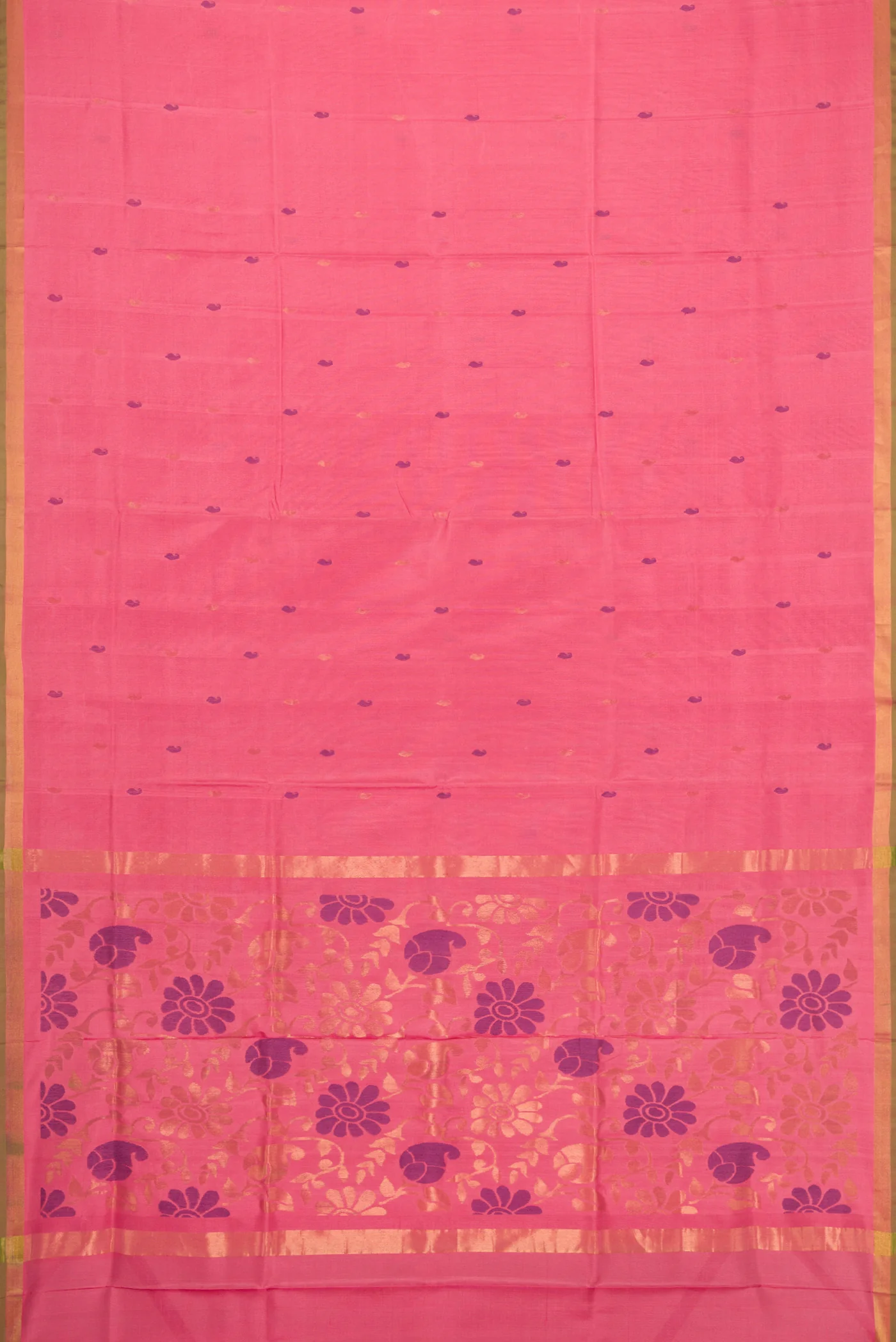 Rose pink Uppada Silk Saree - Image 6