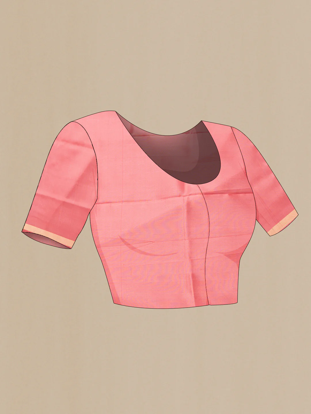 Rose pink Uppada Silk Saree - Image 5